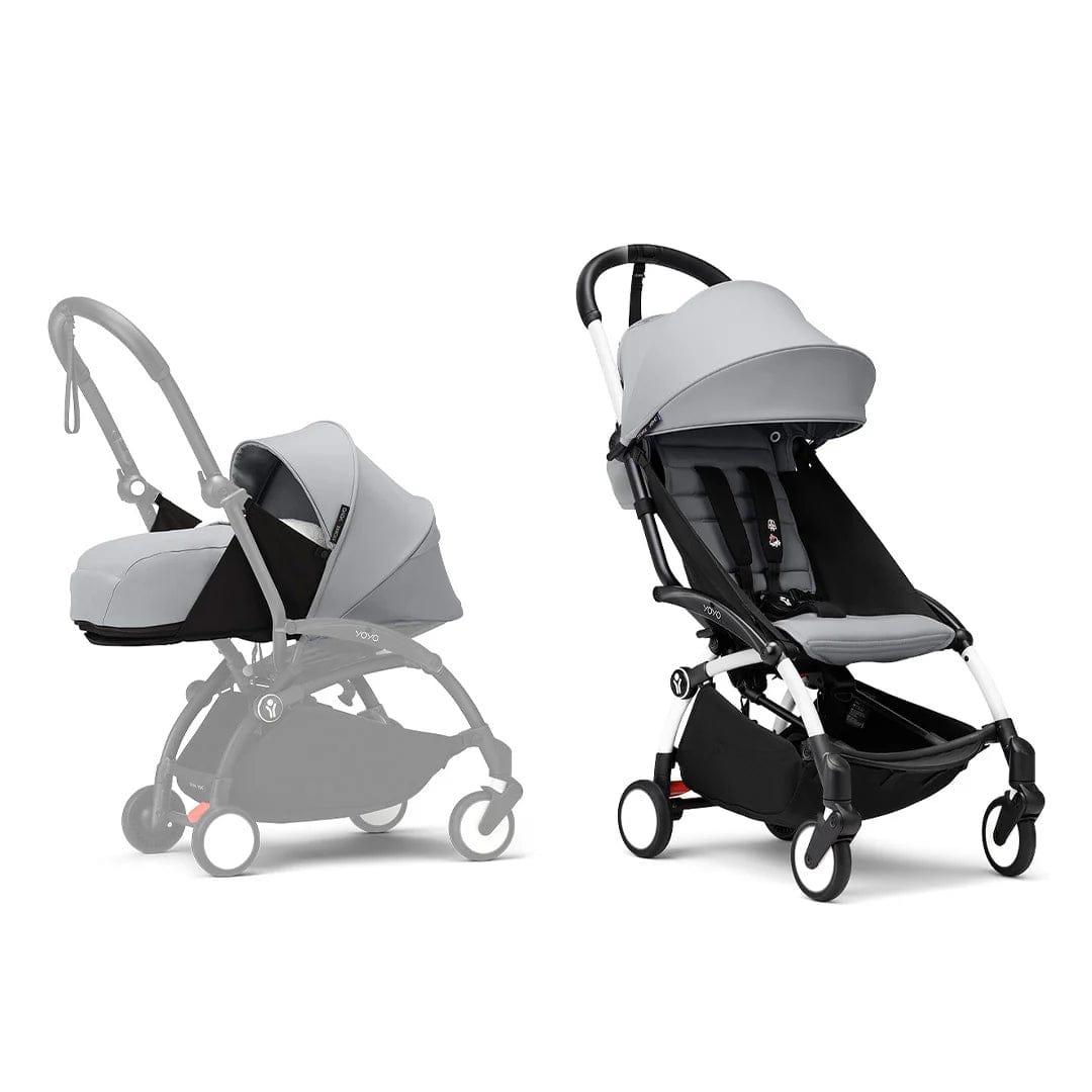 Stokke® YOYO³ Complete Stroller - White/Stone Pushchairs & Buggies 16477-STR-STO 7040356474103