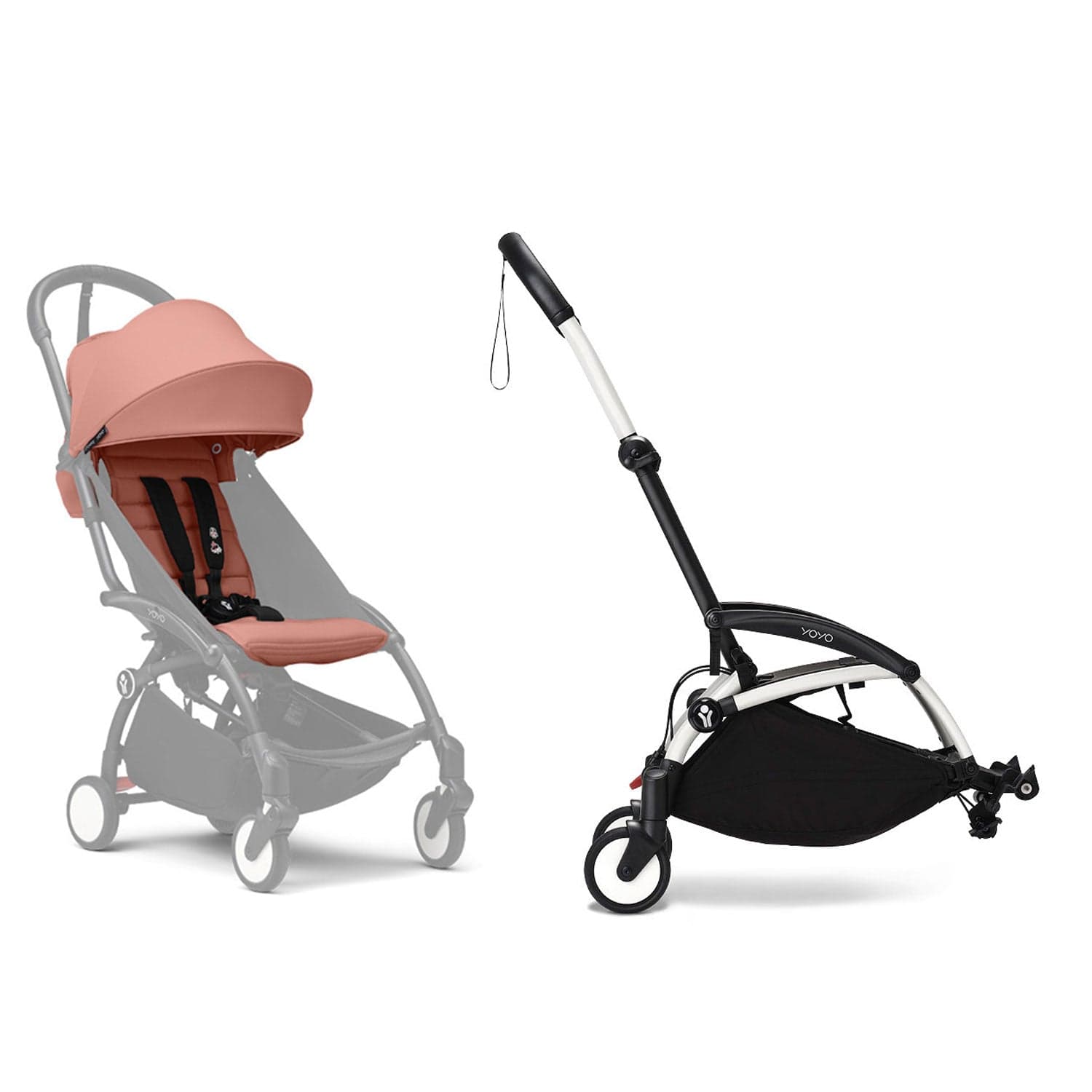 Stokke® YOYO³ Connect & 6M+ Colour Pack Bundle White Frame - Ginger Pushchairs & Buggies 16442-CON-GIN 7040356477012