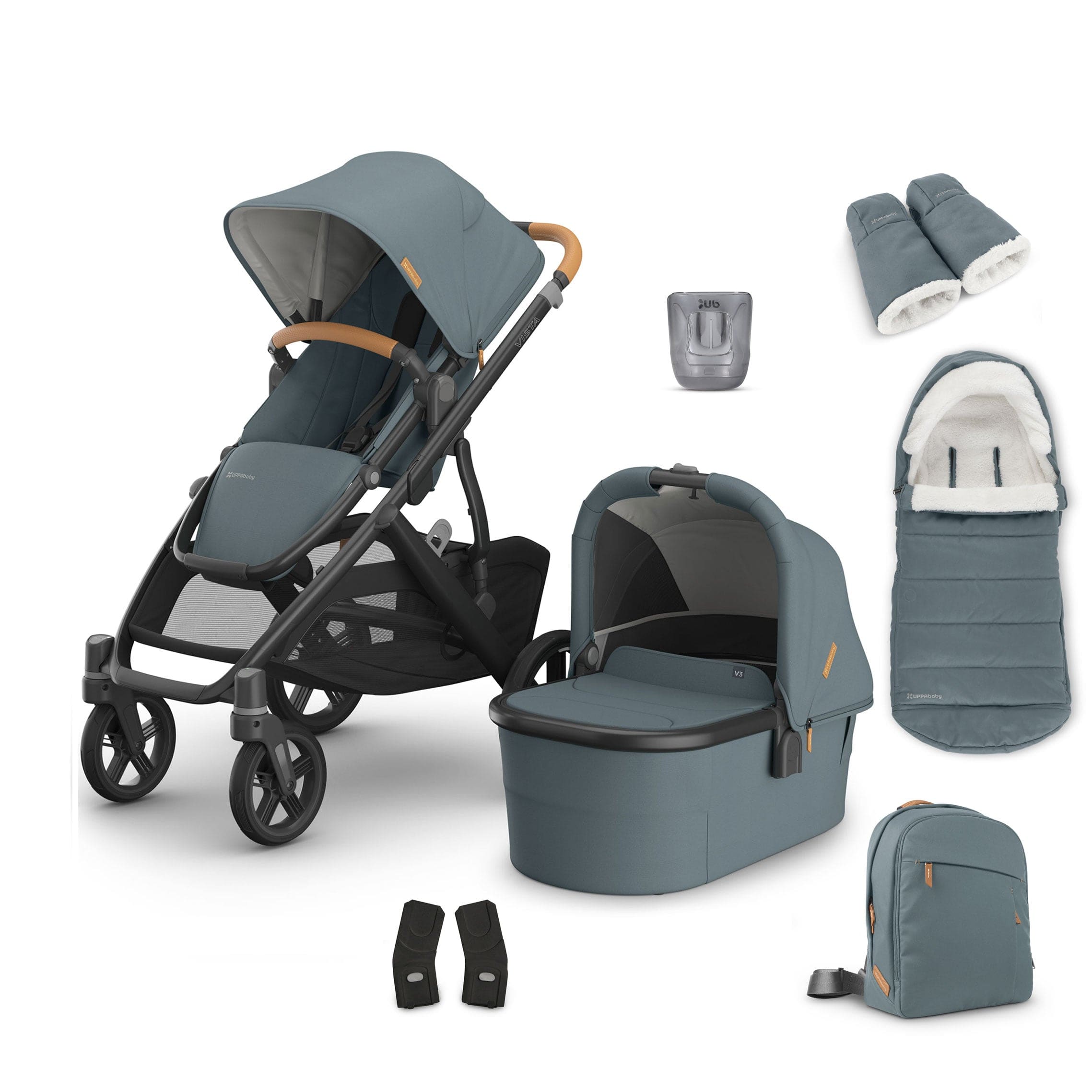 Uppababy Vista V3 Complete Bundle in Dillan Baby Prams 17585-VIS-COM-DIL 0810142394451