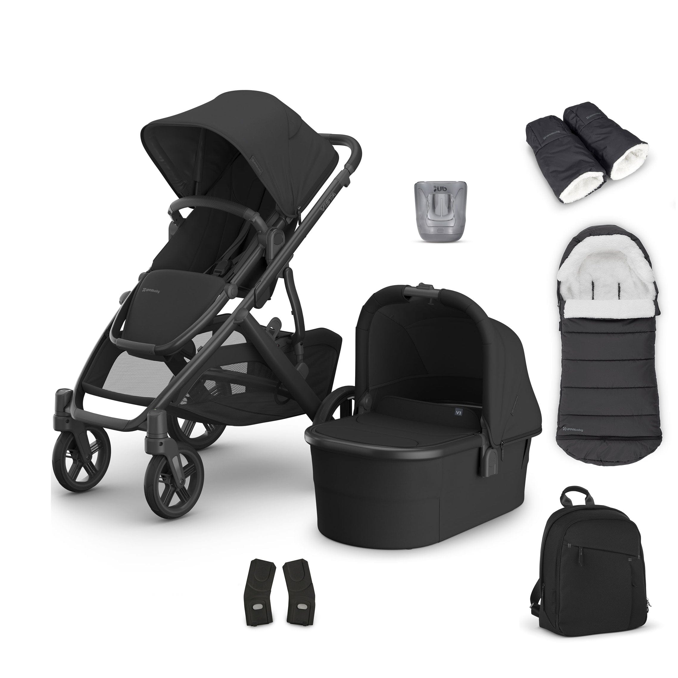 Uppababy Vista V3 Complete Bundle in Jake Baby Prams 17588-VIS-COM-JAK 0810142394031