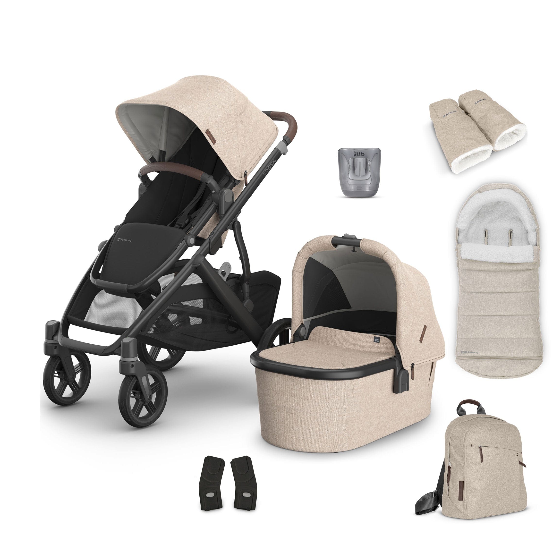 Uppababy Vista V3 Complete Bundle in Liam Baby Prams 17589-VIS-COM-LIA 0810142394093