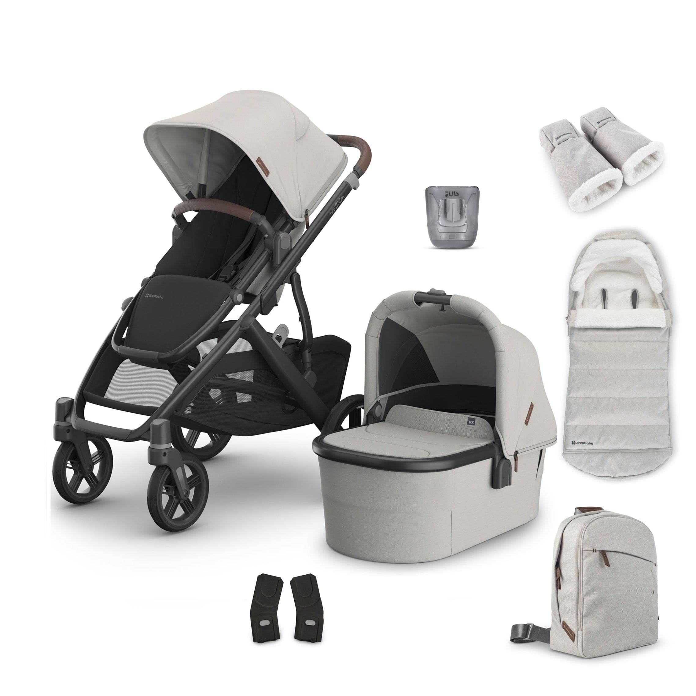 Uppababy Vista V3 Complete Bundle in Savannah Baby Prams 17591-VIS-COM-SAV 0810142394406