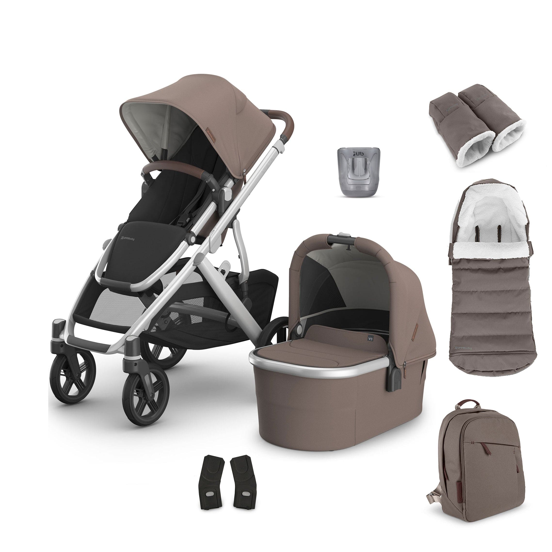 Uppababy Vista V3 Complete Bundle in Theo Baby Prams 17592-VIS-COM-THE 0810142394277