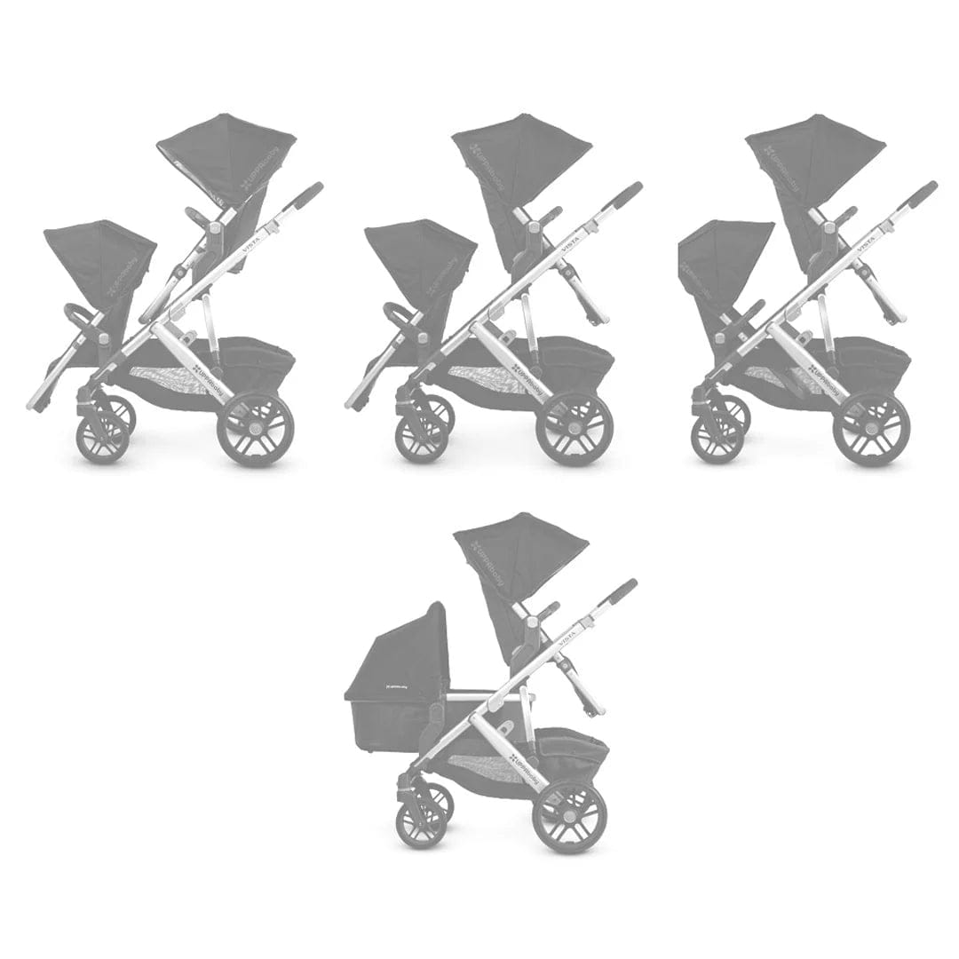 Uppababy Vista V3 Duo Complete Bundle in Liam Double & Twin Prams VIS-DUO-COM-LIAM 0810142394093