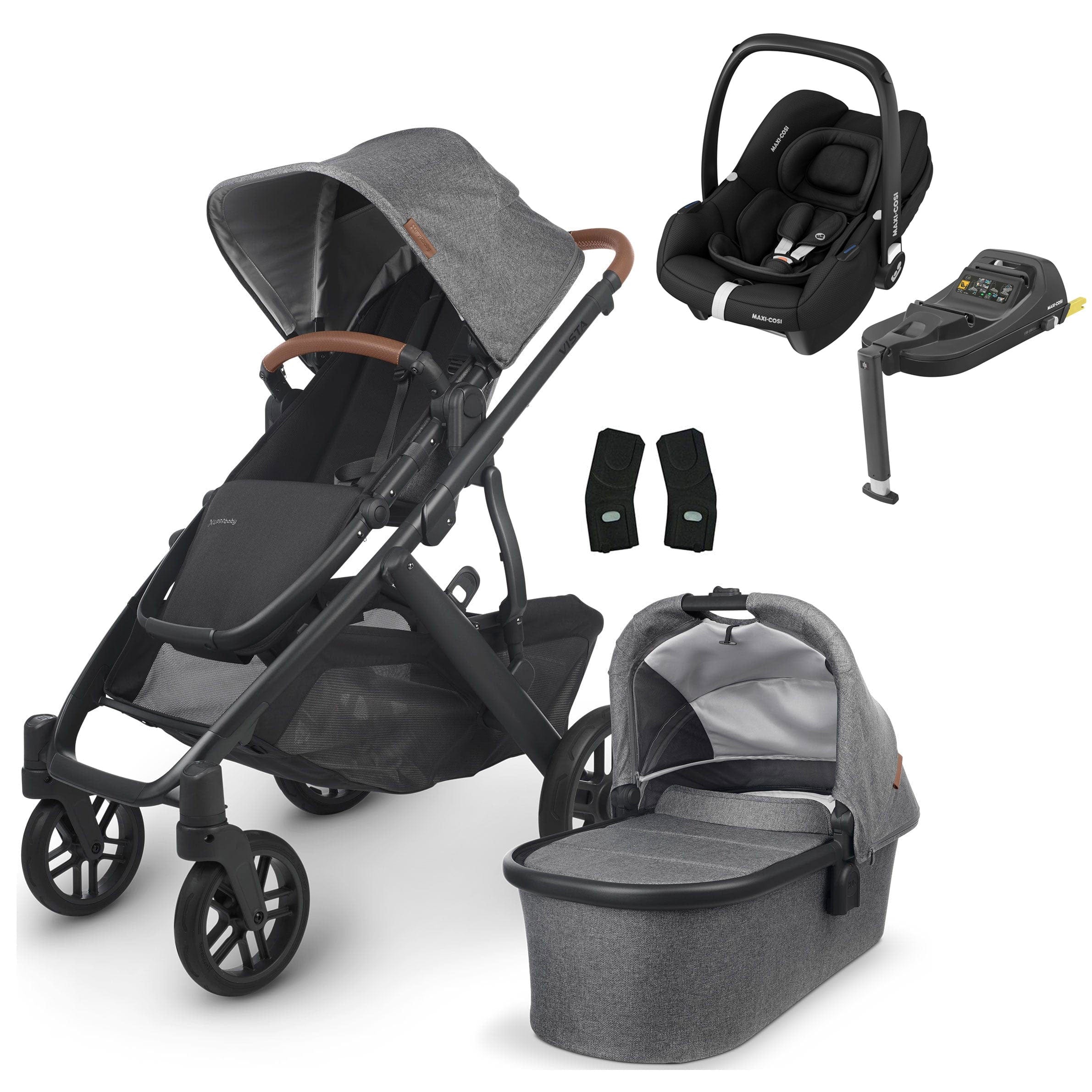 Uppababy Vista V2 Cabriofix i-Size & Base Travel System in Greyson Travel Systems 16797-GRY 0810030093626