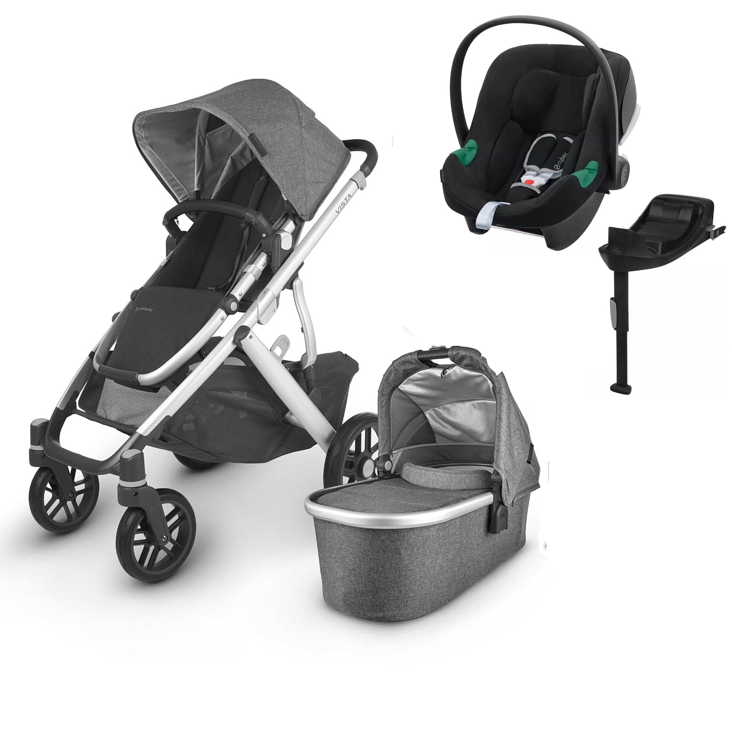 Uppababy Vista V2 Cybex Aton B2 & Base Travel System in Jordan Travel Systems 16807-JOR 0850001436816