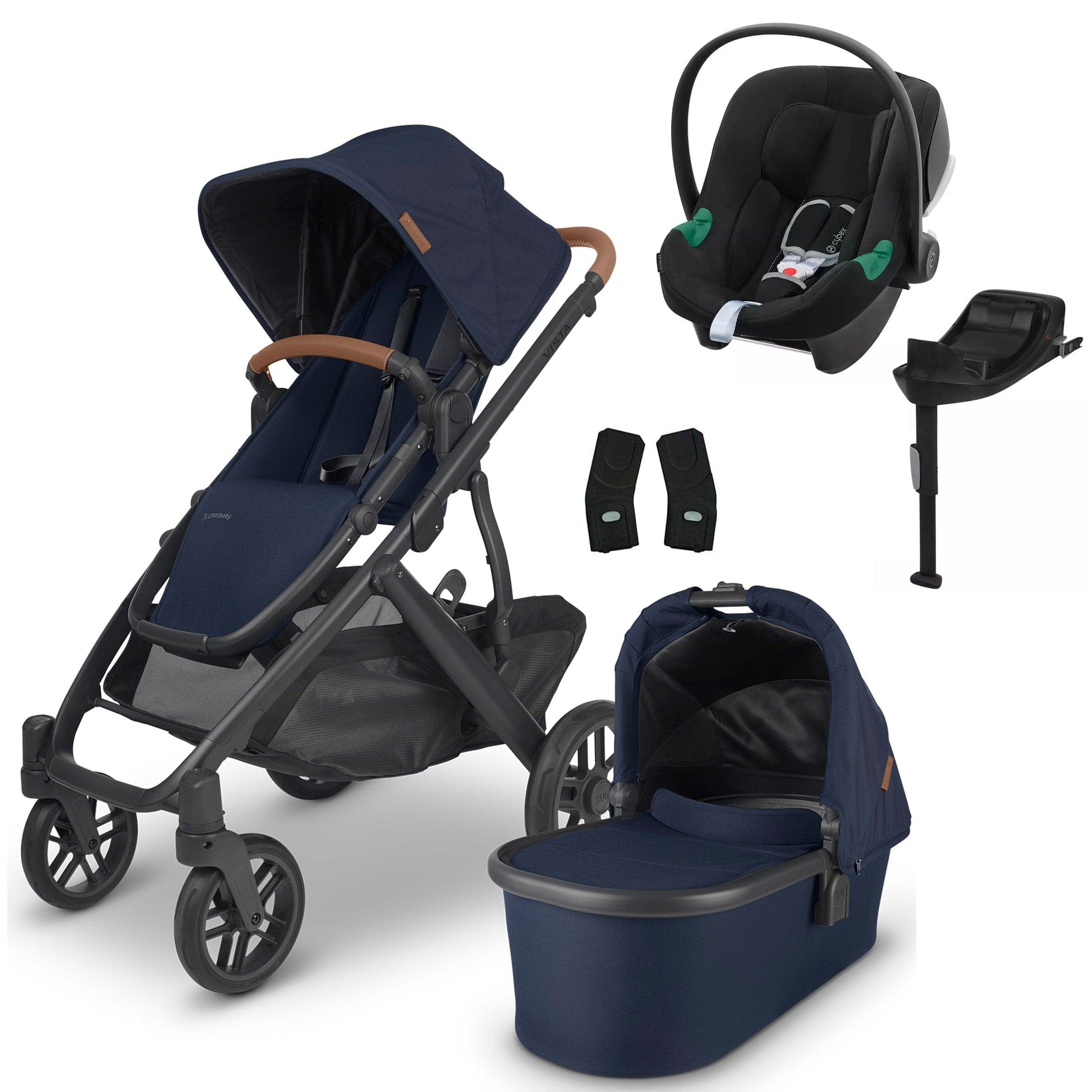 Uppababy Vista V2 Cybex Aton B2 & Base Travel System in Noa Travel Systems 16807-NOA 0810030094692