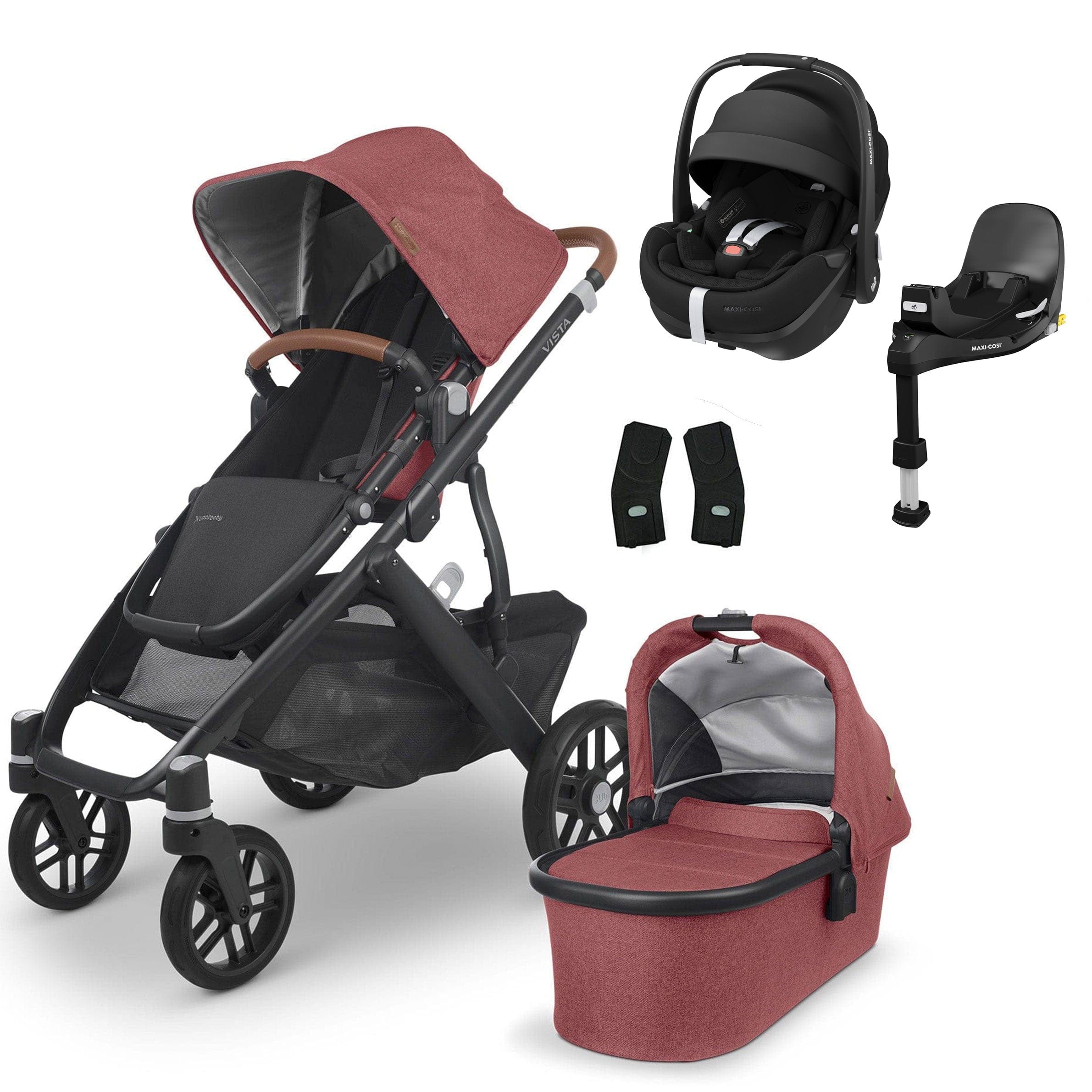 UPPAbaby Vista V2 Pebble 360 PRO V2 & Base Travel System Bundle Lucy Travel Systems 14128-LUC 0810030098812