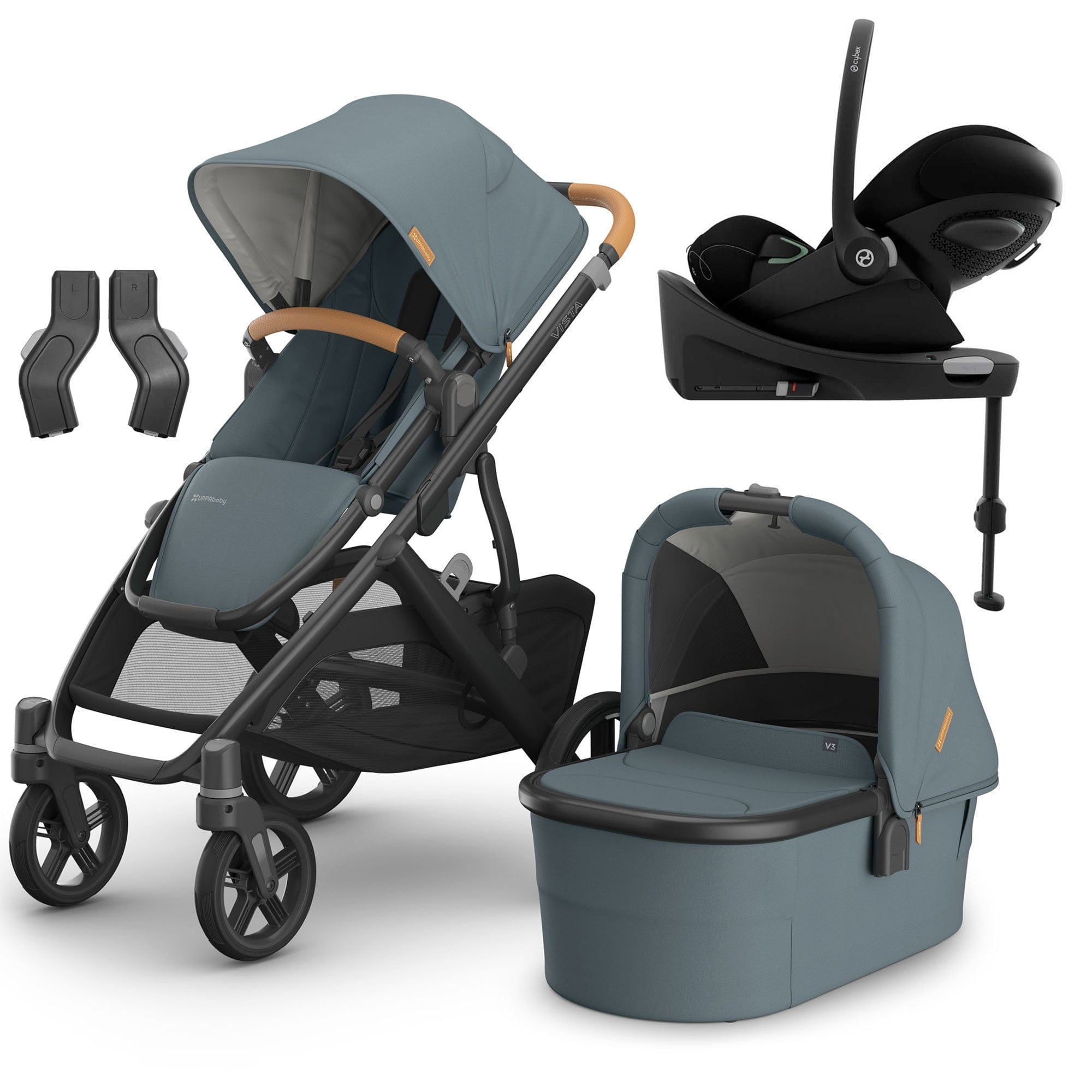 Uppababy Vista V3 Cybex Travel System in Dillan Travel Systems 16583-DIL-1 0810142394451