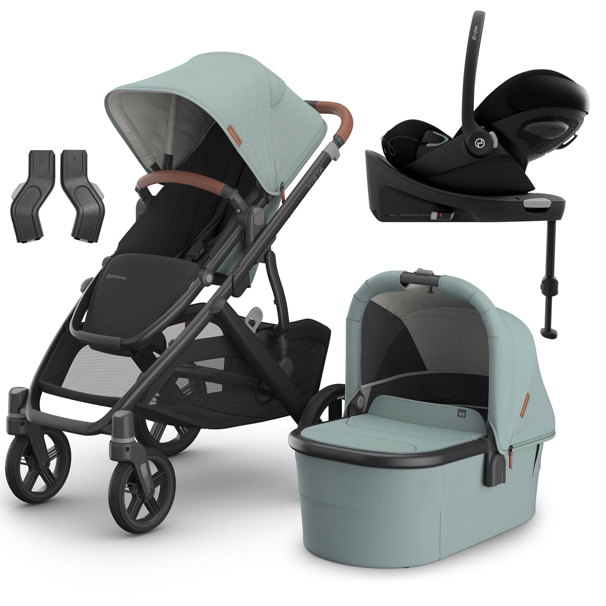 Uppababy Vista V3 Cybex Travel System in Kenzi Travel Systems 16598-KEN-1 0810142394338