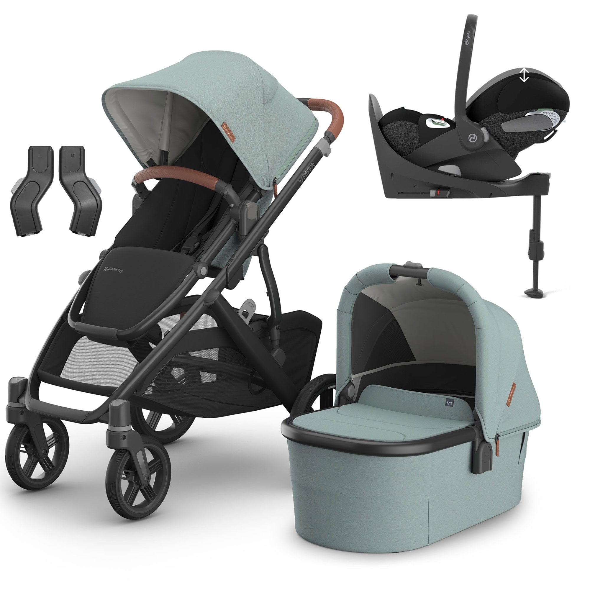 Uppababy Vista V3 Cybex Travel System in Kenzi Travel Systems 16598-KEN-2 0810142394338