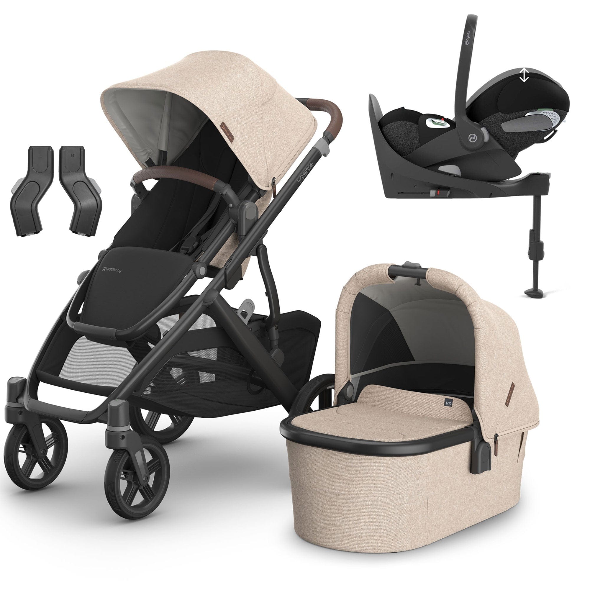 Uppababy Vista V3 Cybex Travel System in Liam Travel Systems 16602-LIA-2 0810142394093