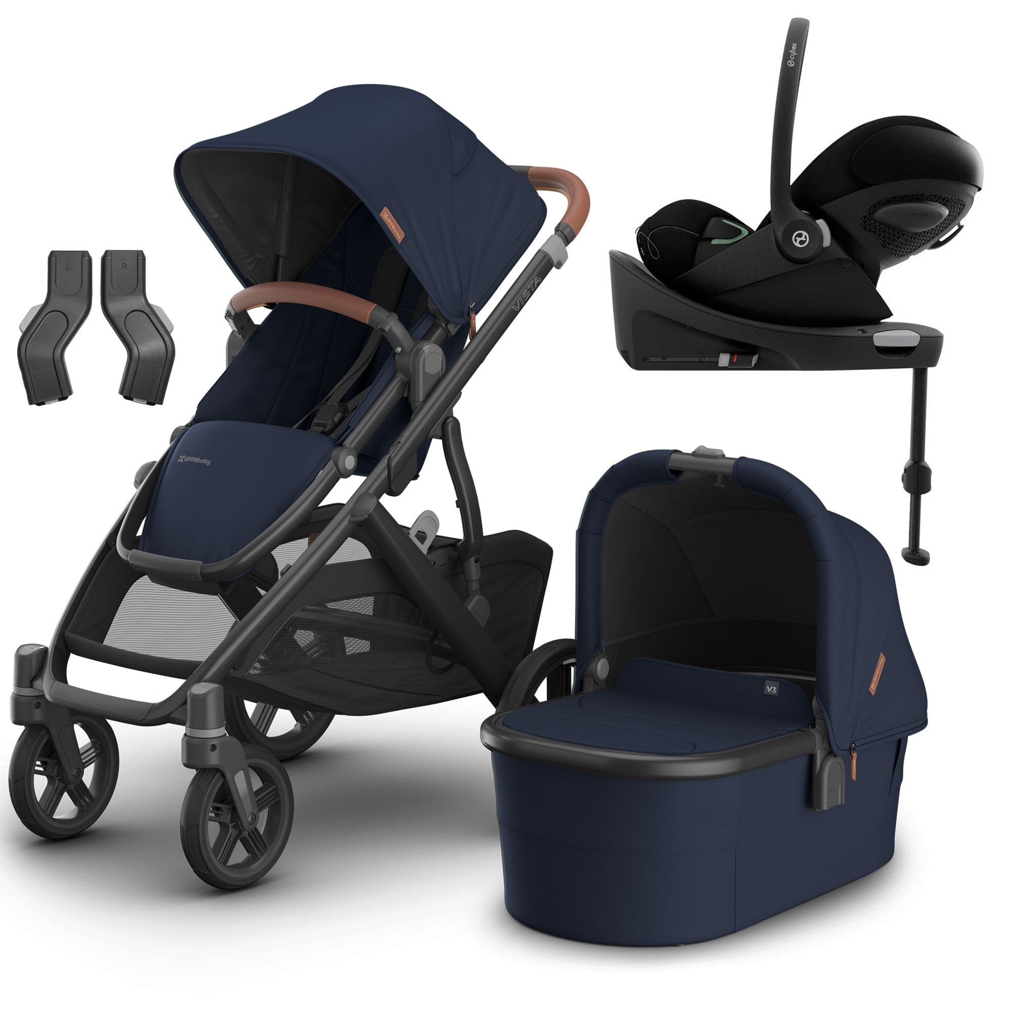 Uppababy Vista V3 Cybex Travel System in Noa Travel Systems 16603-NOA-1 0810142394215