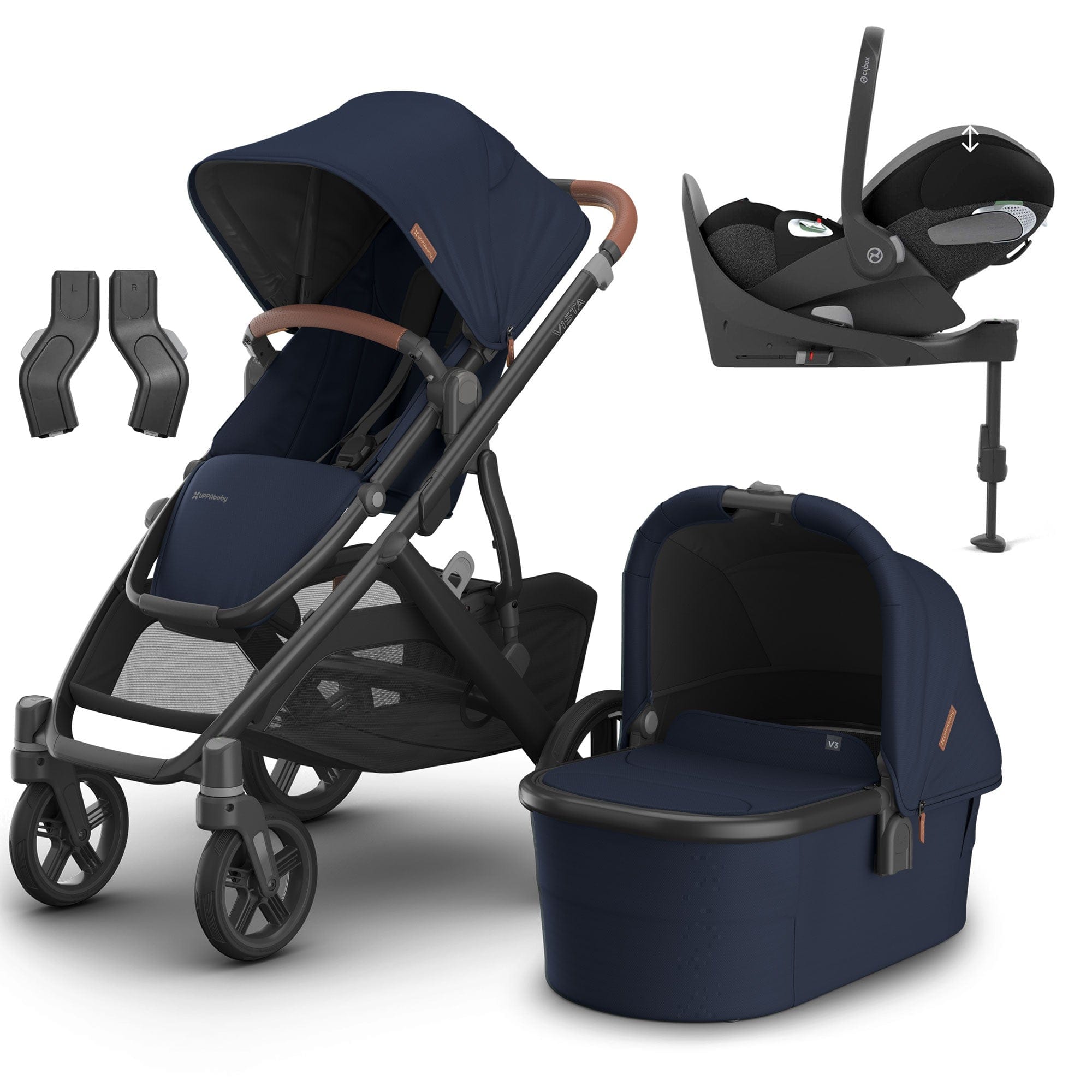 Uppababy Vista V3 Cybex Travel System in Noa Travel Systems 16603-NOA-2 0810142394215