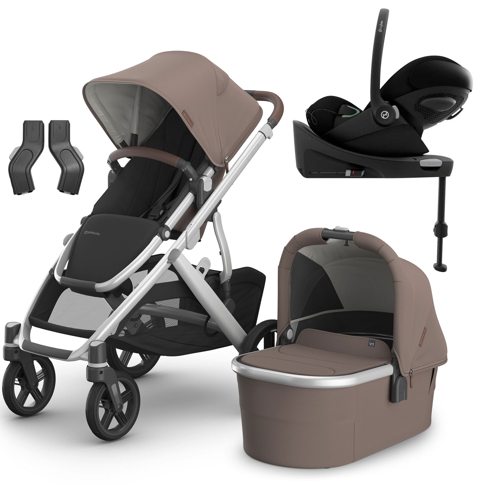 Uppababy Vista V3 Cybex Travel System in Theo Travel Systems 16605-THE-1 0810142394277