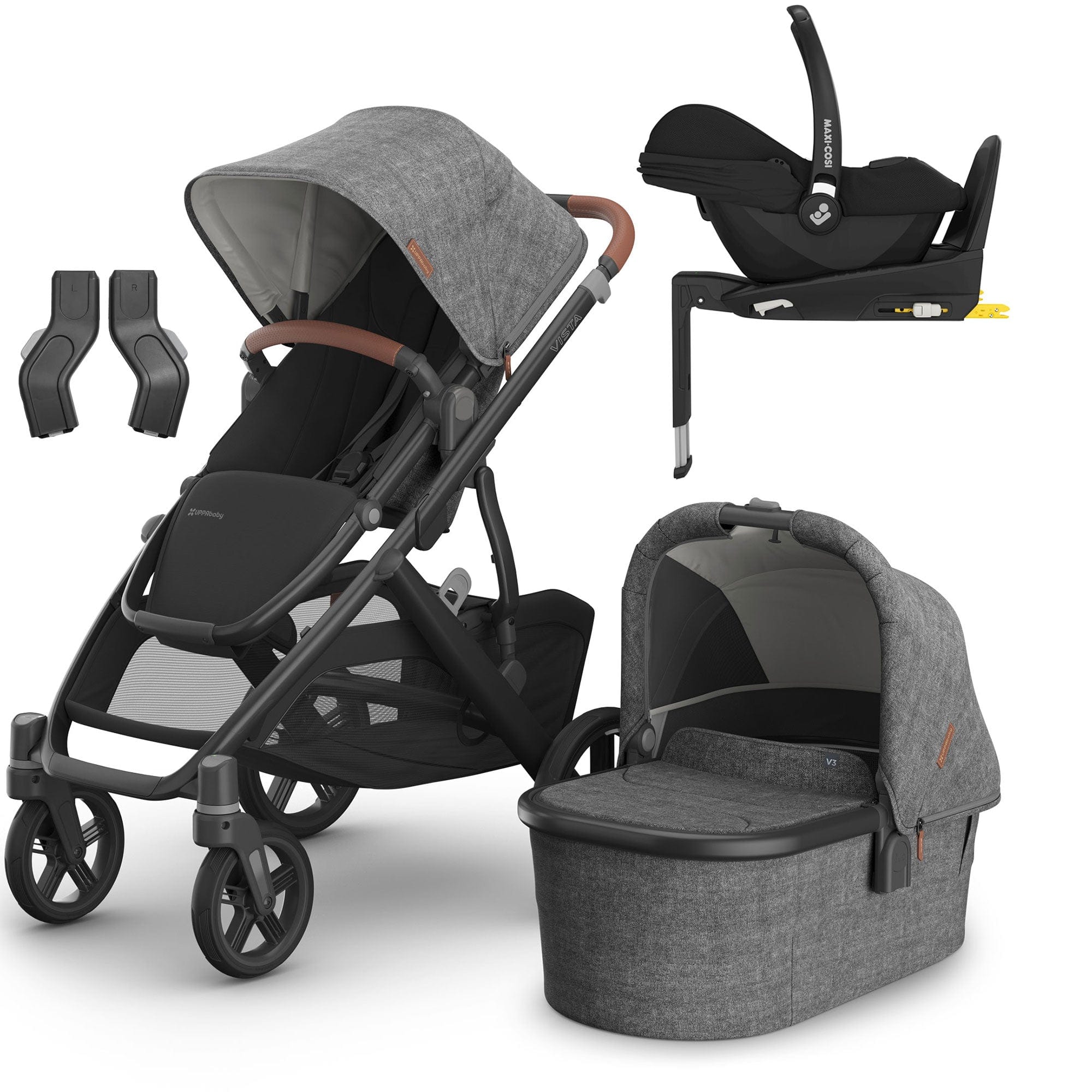 Uppababy Vista V3 Maxi-Cosi Travel System in Greyson Travel Systems 16614-GRE 0810142394154