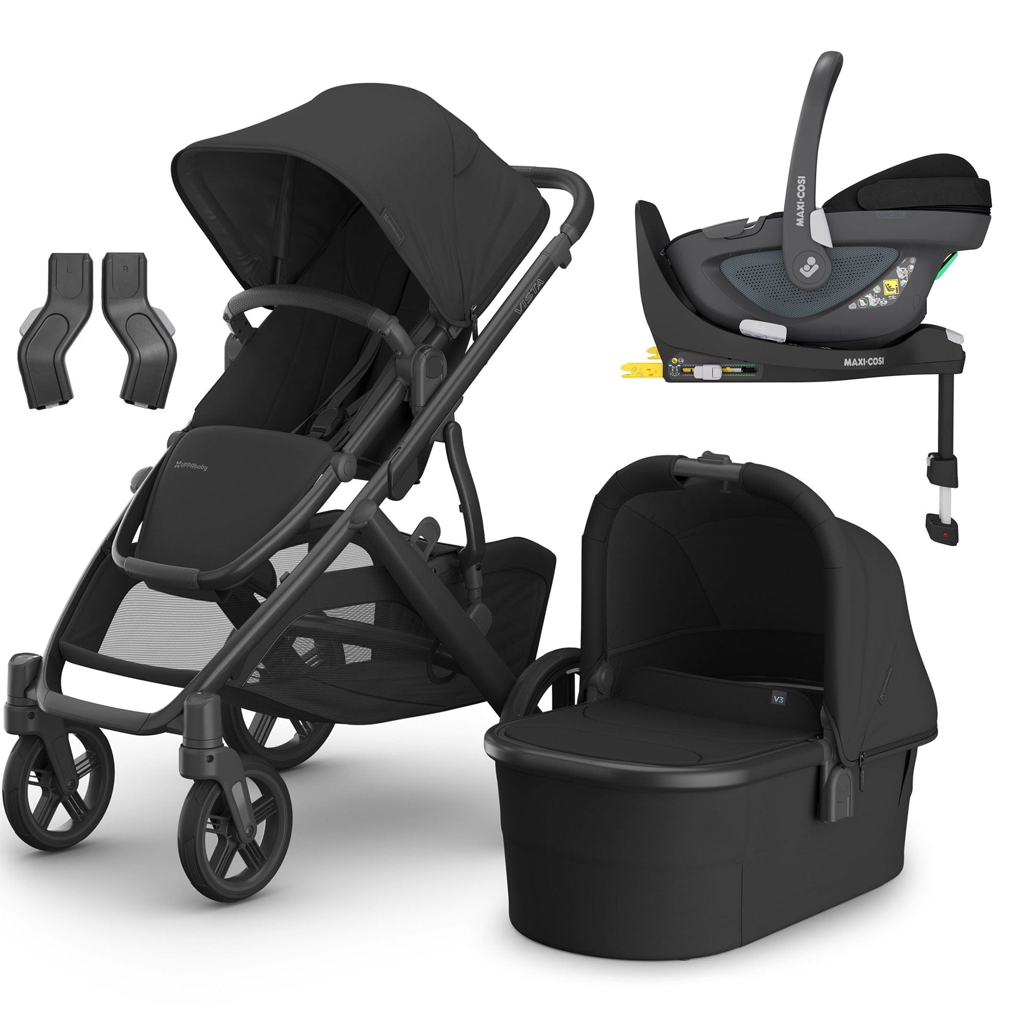 Uppababy Vista V3 Maxi-Cosi Travel System in Jake Travel Systems 16616-JAK-1 0810142394031