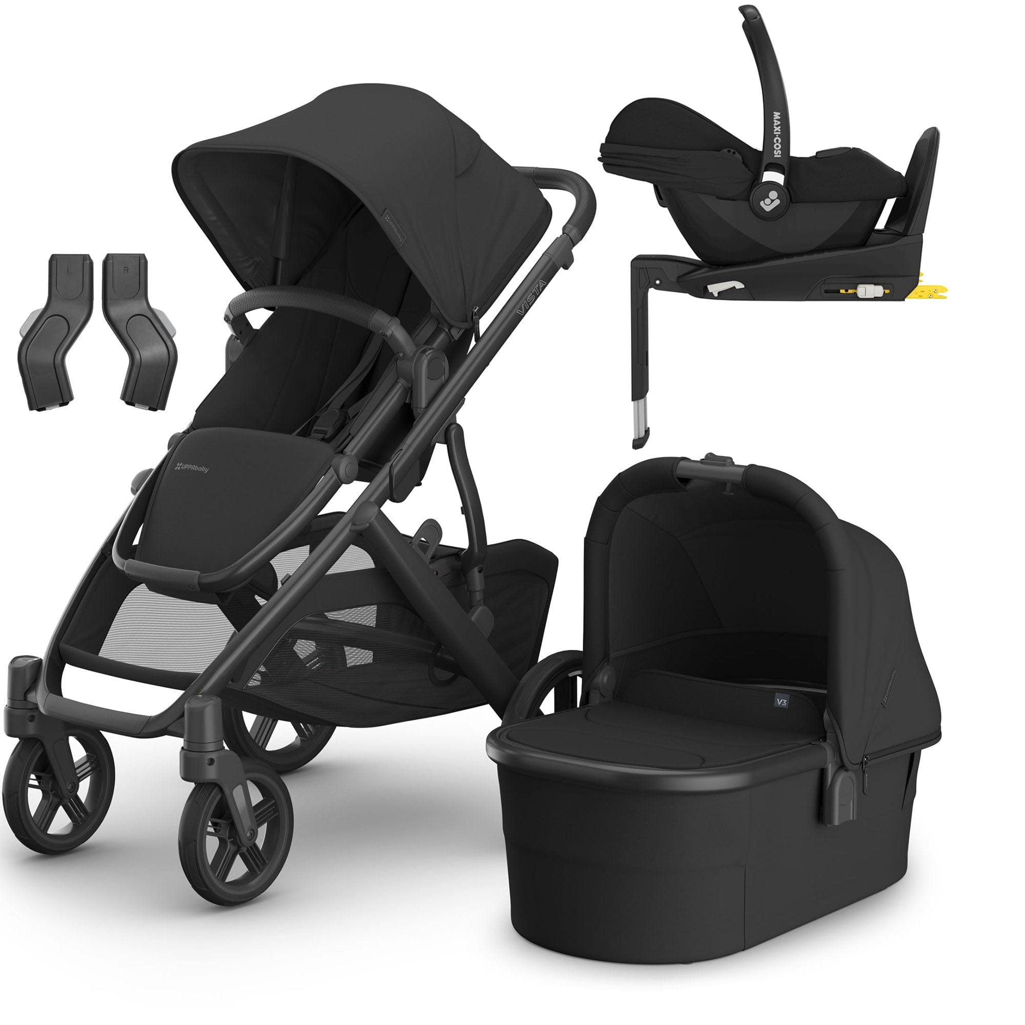 Uppababy Vista V3 Maxi-Cosi Travel System in Jake Travel Systems 16616-JAK 0810142394031