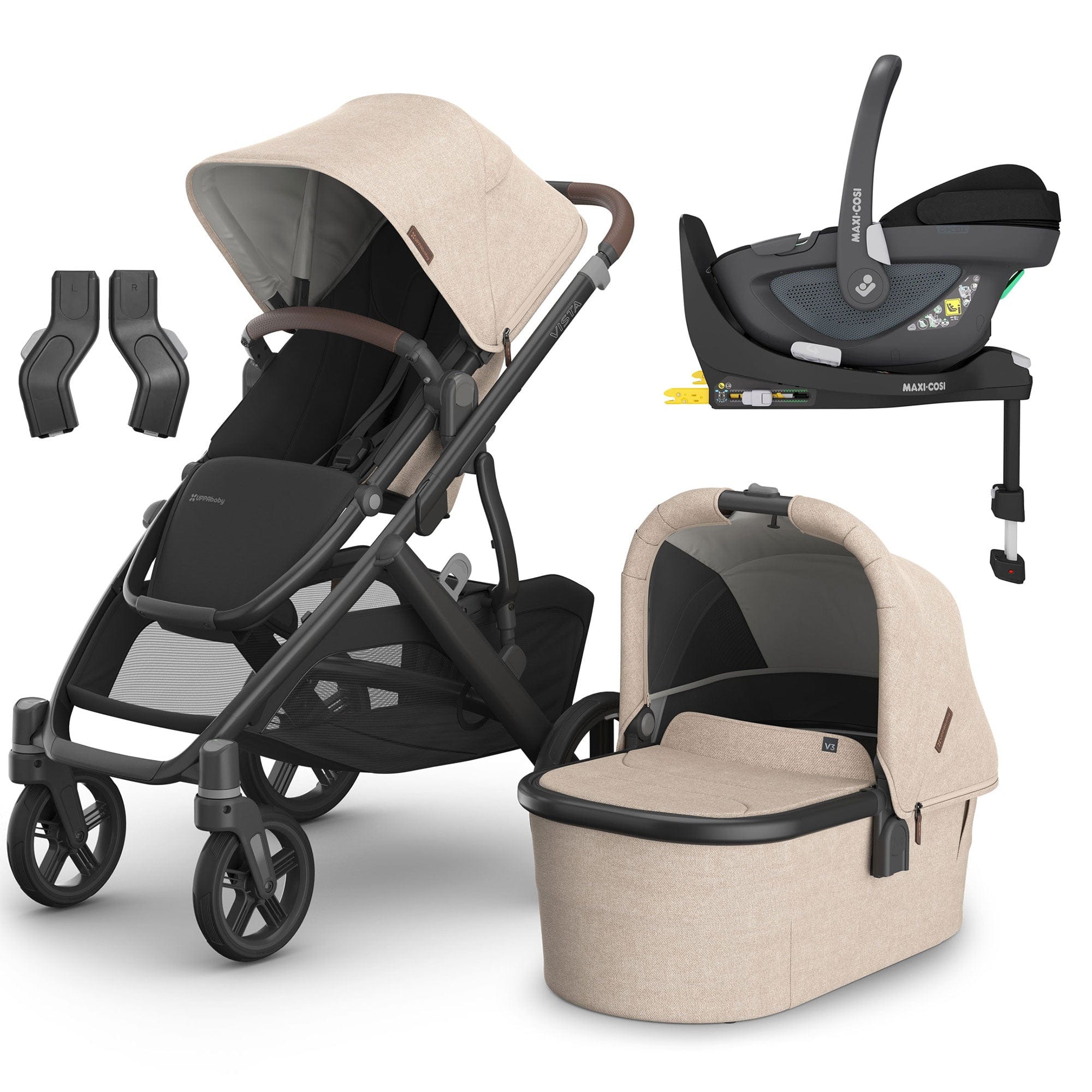 Uppababy Vista V3 Maxi-Cosi Travel System in Liam Travel Systems 16618-LIA-1 0810142394093