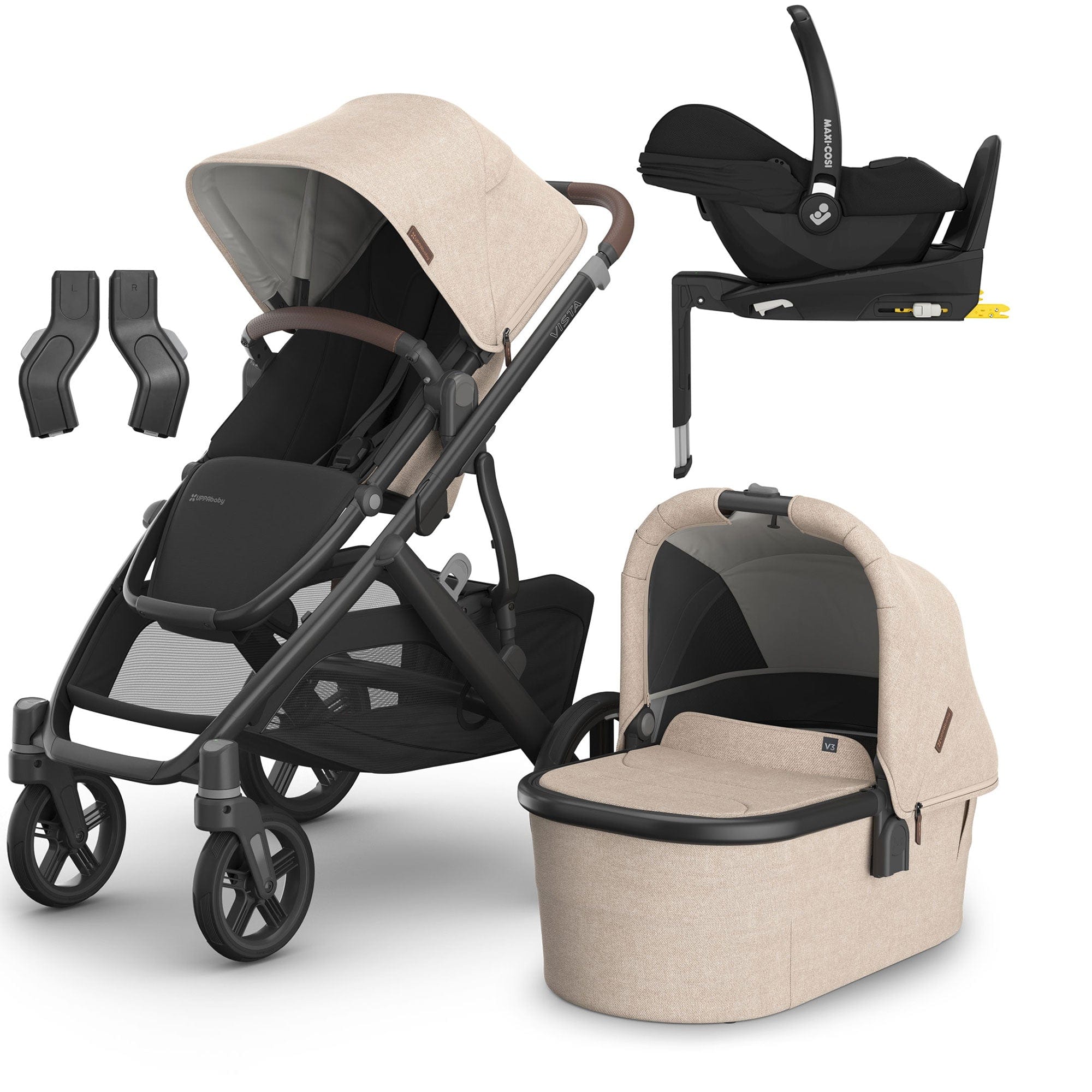 Uppababy Vista V3 Maxi-Cosi Travel System in Liam Travel Systems 16618-LIA 0810142394093