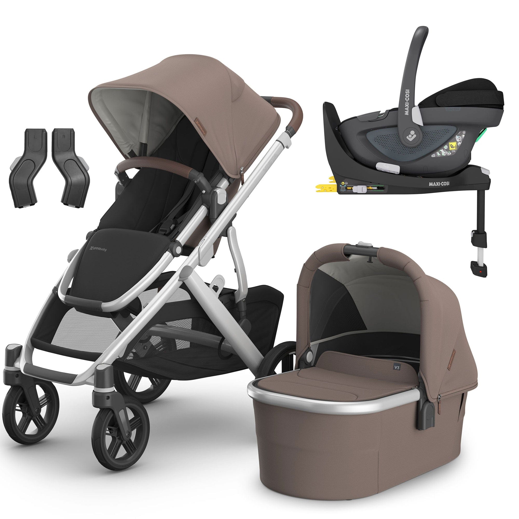 Uppababy Vista V3 Maxi-Cosi Travel System in Theo Travel Systems 16621-THE-1 0810142394277