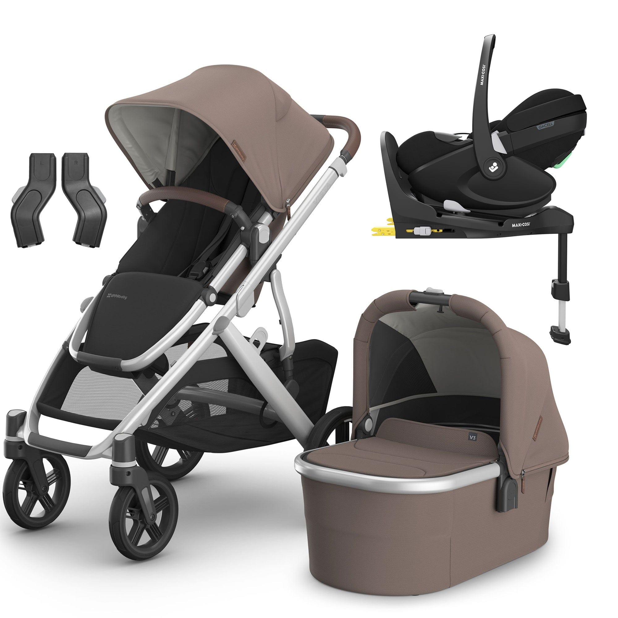 Uppababy Vista V3 Maxi-Cosi Travel System in Theo Travel Systems 16621-THE-2 0810142394277