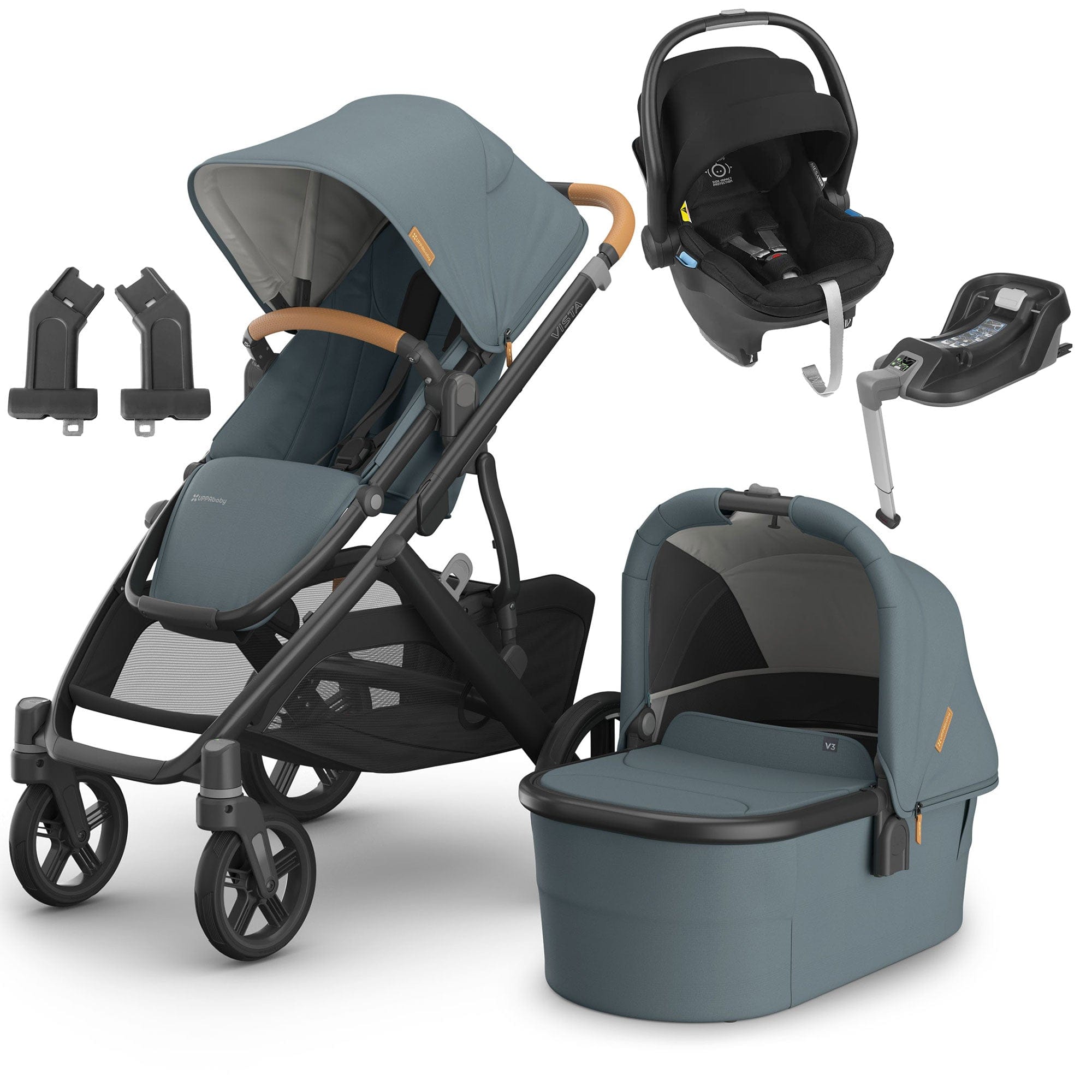 Uppababy Vista V3 Mesa & Base Travel System in Dillan Travel Systems 16571-DIL 0810142394451