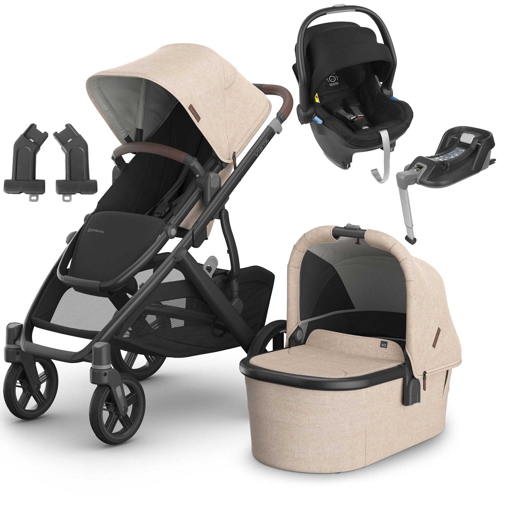 Uppababy Vista V3 Mesa & Base Travel System in Liam Travel Systems 16576-LIA 0810142394093