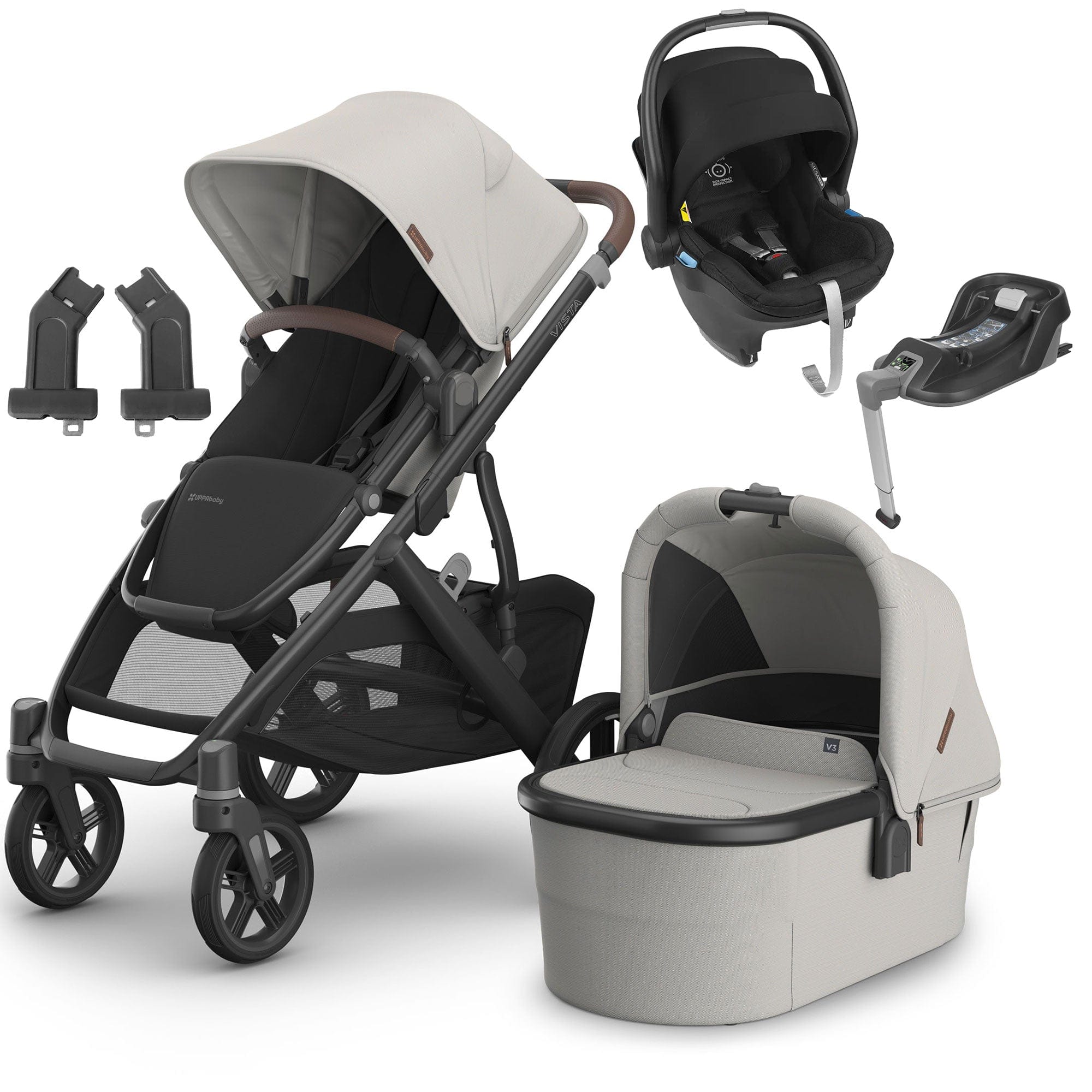 Uppababy Vista V3 Mesa & Base Travel System in Savannah Travel Systems 16578-SAV 0810142394406