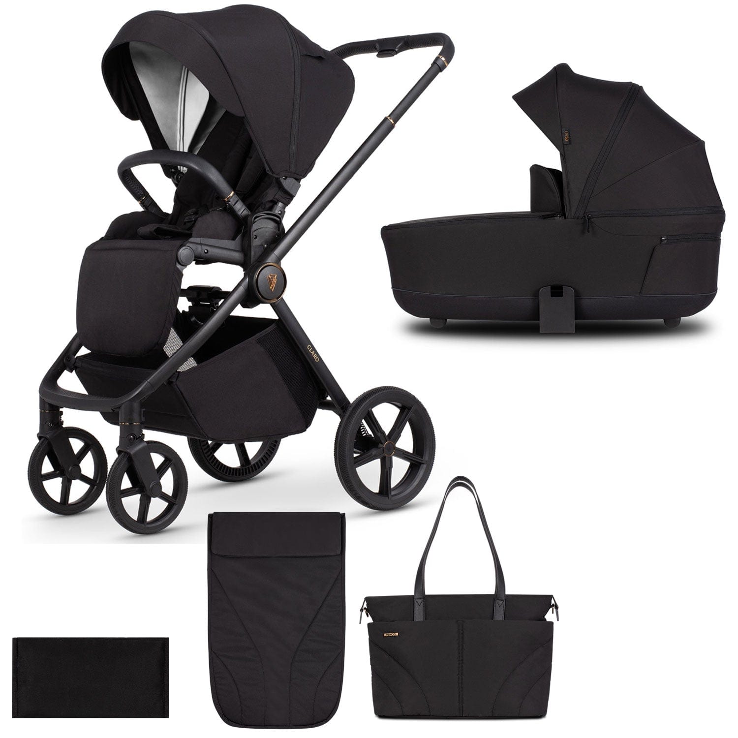 Venicci Claro 2 in 1 Pram in Noir Baby Prams 2000910201 5905261333278