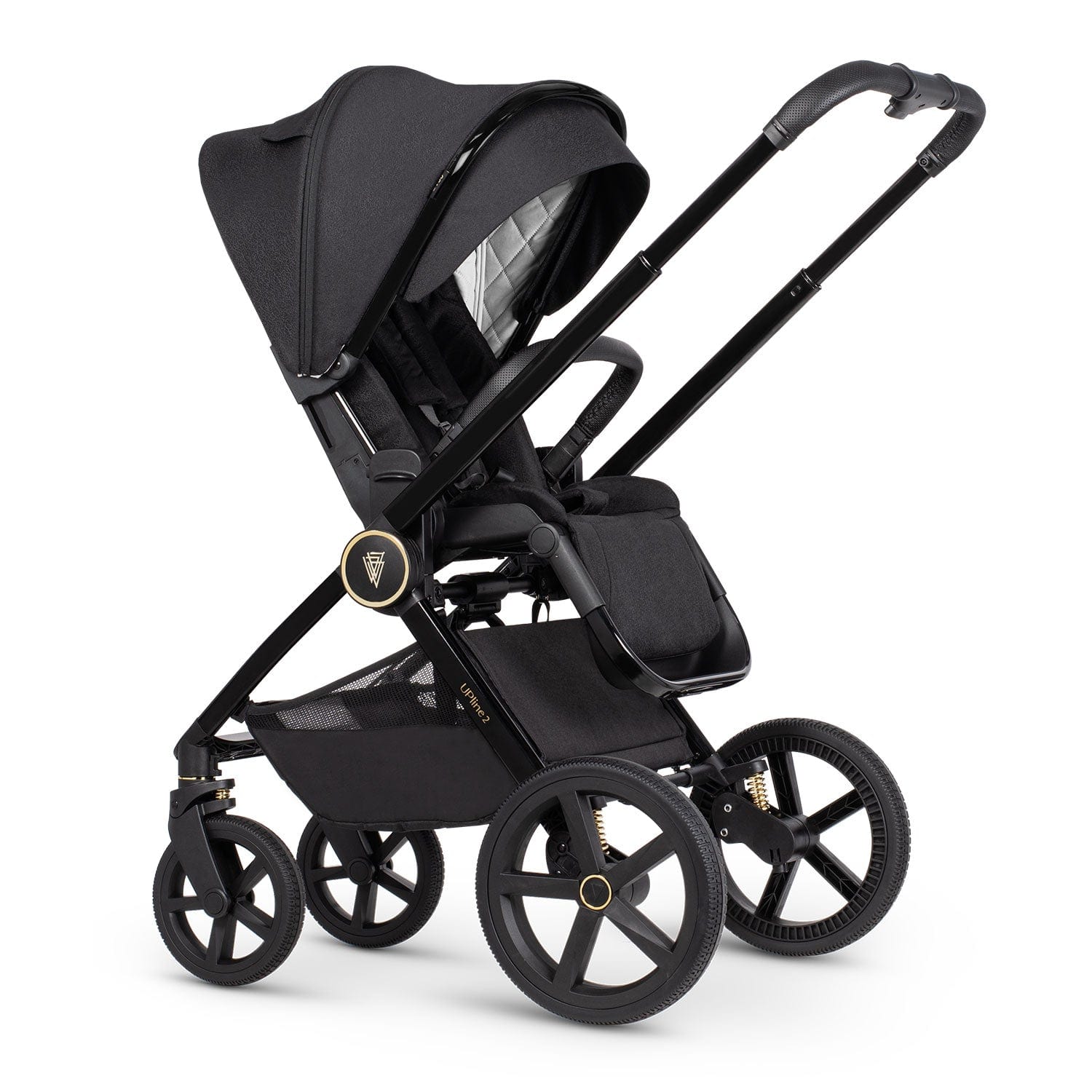 Venicci Tinum Upline 2 2in1 Bundle in All Black Baby Prams 2001110201 5905261334190