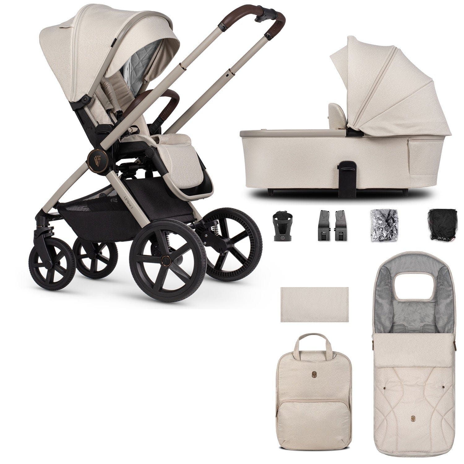 Venicci Tinum Upline 2 2in1 Bundle in Stone Beige Baby Prams 2001110211 5905261334206