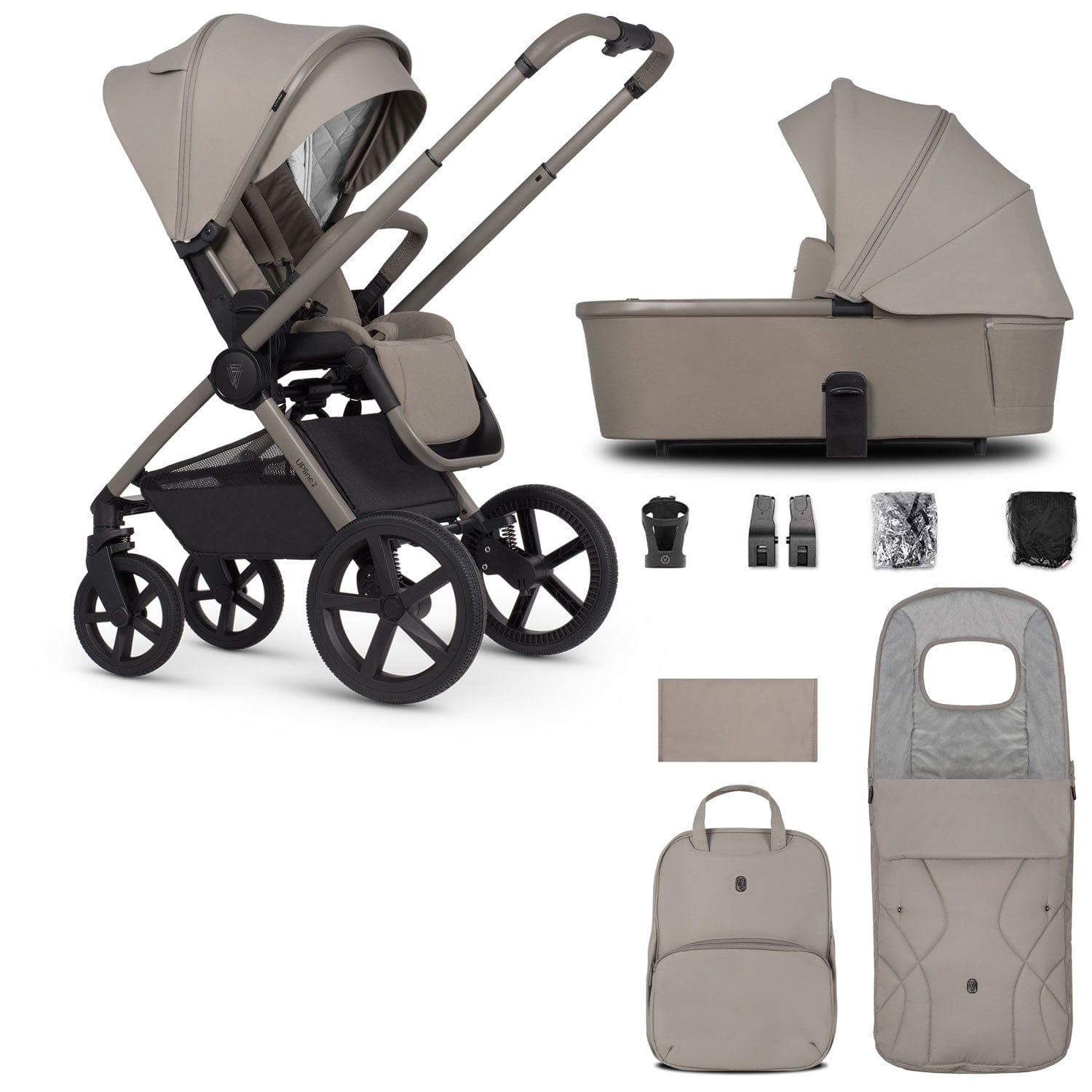 Venicci Tinum Upline 2 2in1 Bundle in Taupe Baby Prams 2001110215 5905261334220