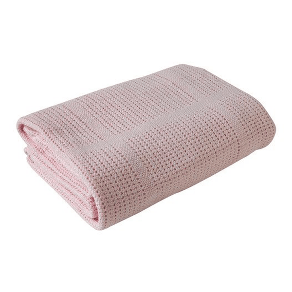 Clair de Lune Cellular Cot Blanket Pink