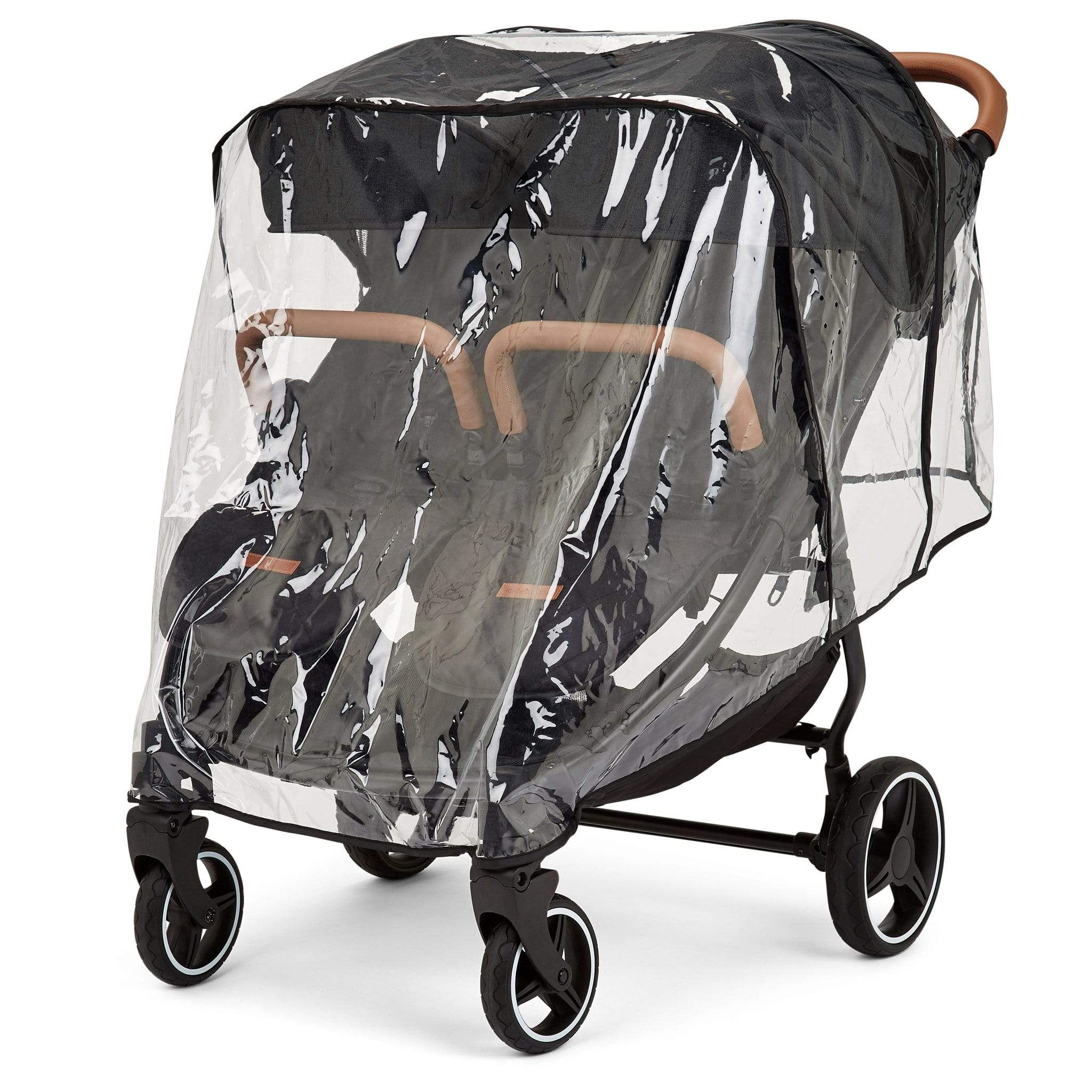 Ickle Bubba Venus Prime Double Stroller Black Black Tan