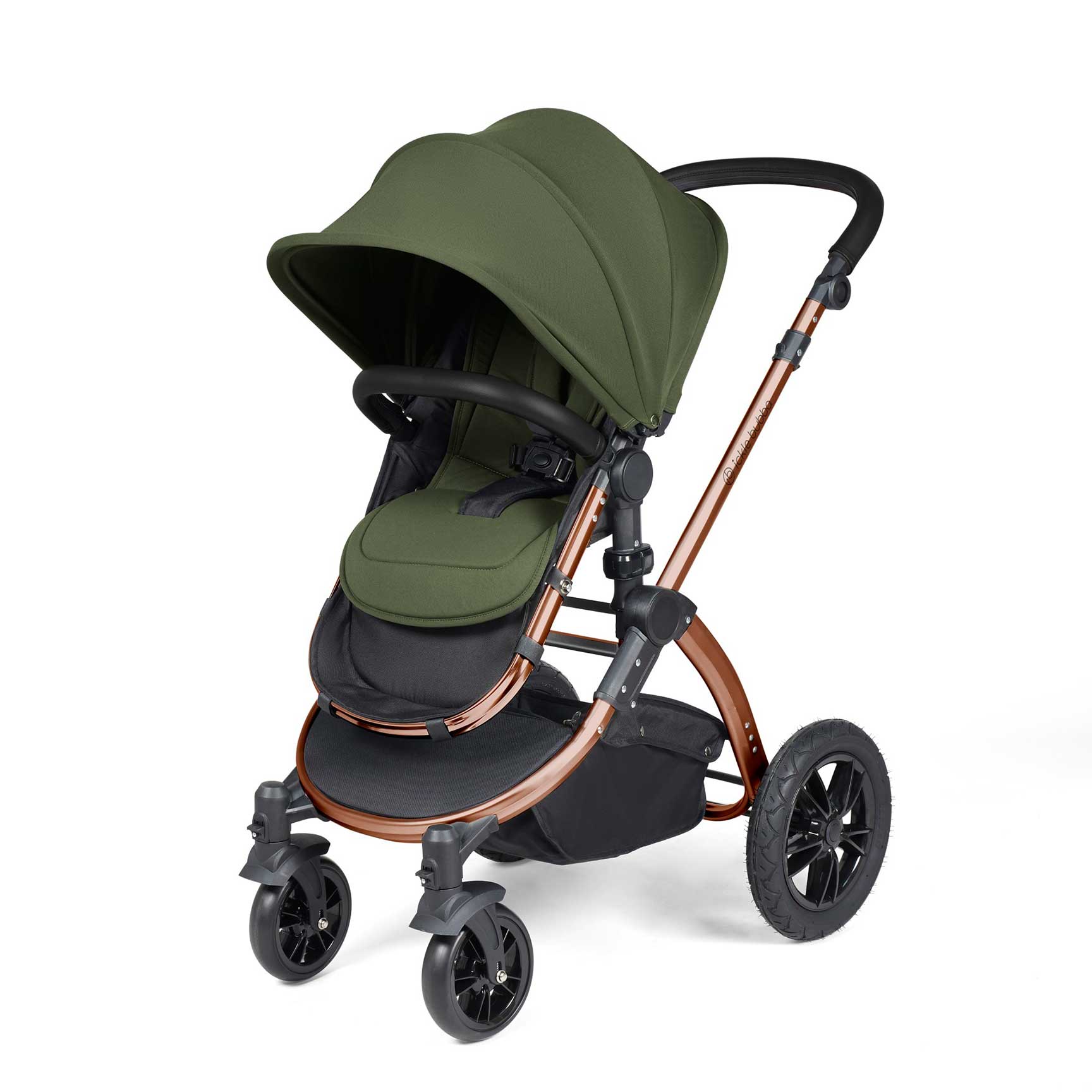 Ickle Bubba Stomp Luxe 2-in-1 Plus Pushchair & Carrycot in Bronze/Woodland/Black Travel Systems 10-003-001-140 5056515026399