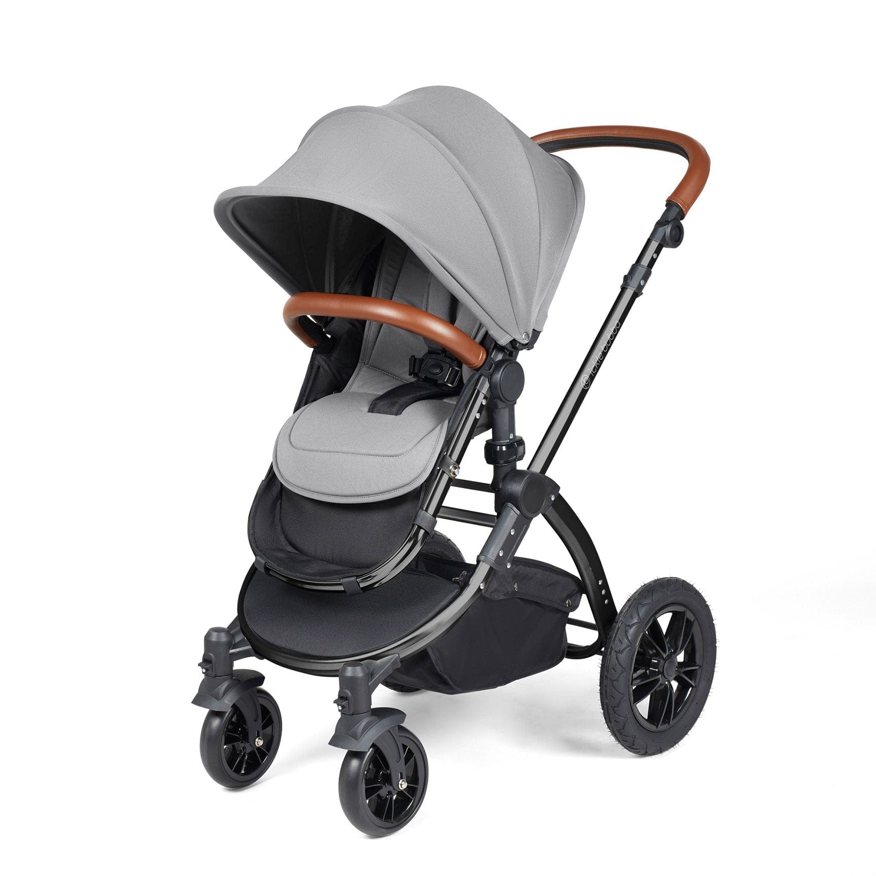 Ickle Bubba Stomp Luxe All-in-One Travel System with Isofix Base in  Black/Pearl Grey/Tan Travel Systems 10-011-300-211 5056515026467