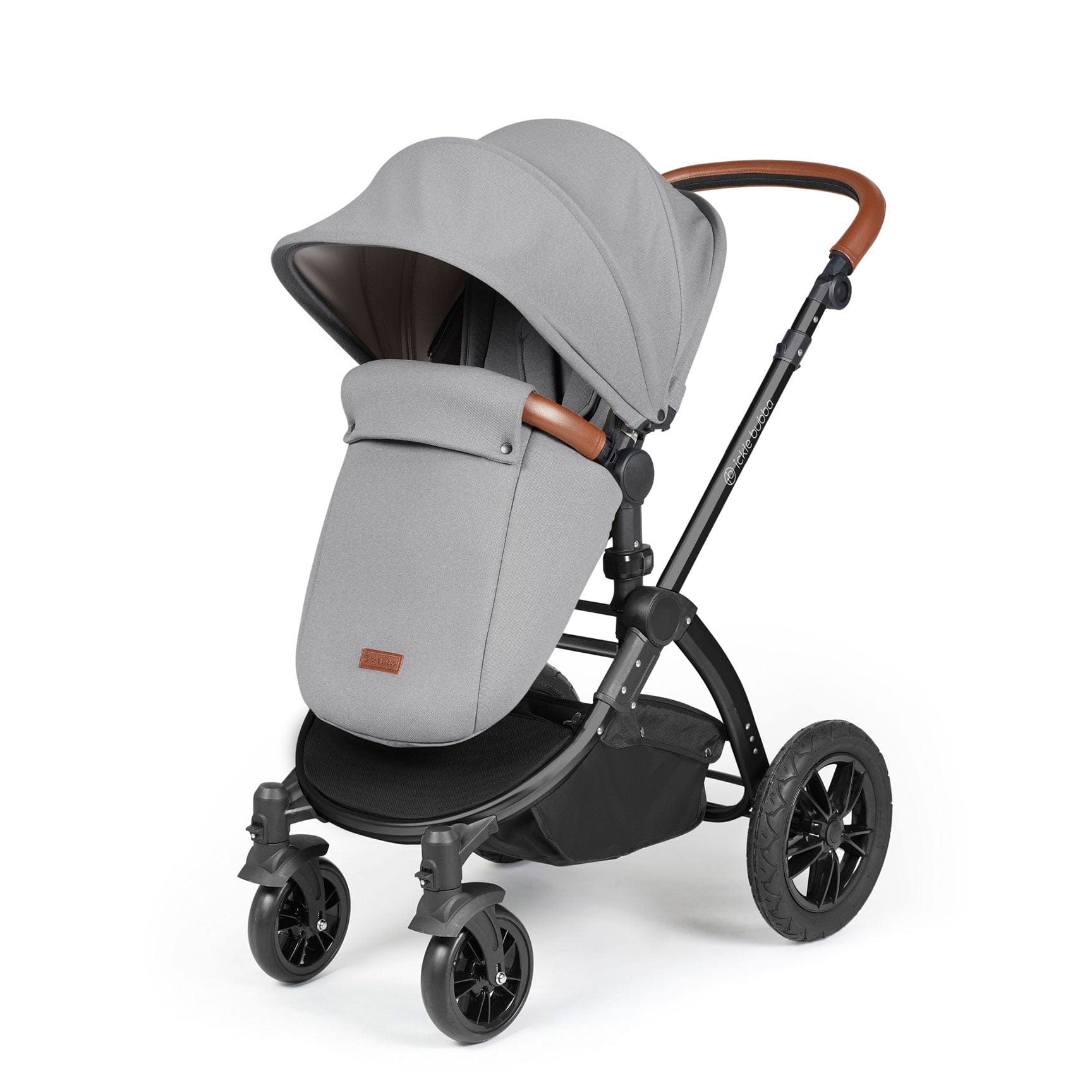 Ickle Bubba Stomp Luxe All-in-One Travel System with Isofix Base in  Black/Pearl Grey/Tan Travel Systems 10-011-300-211 5056515026467