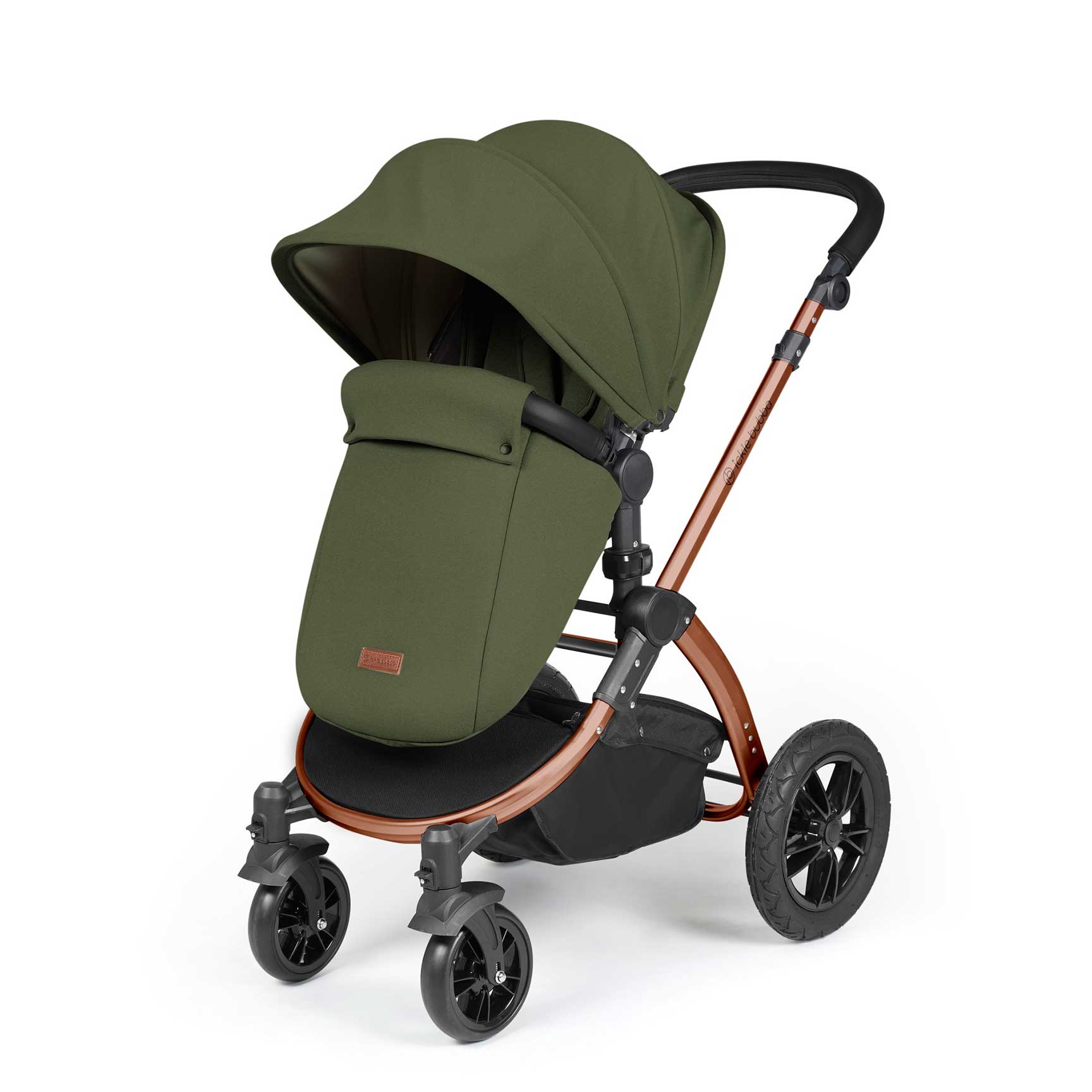 Ickle Bubba Stomp Luxe All-in-One Travel System with Isofix Base in Black/Woodland/Black Travel Systems 10-011-300-138 5056515026511