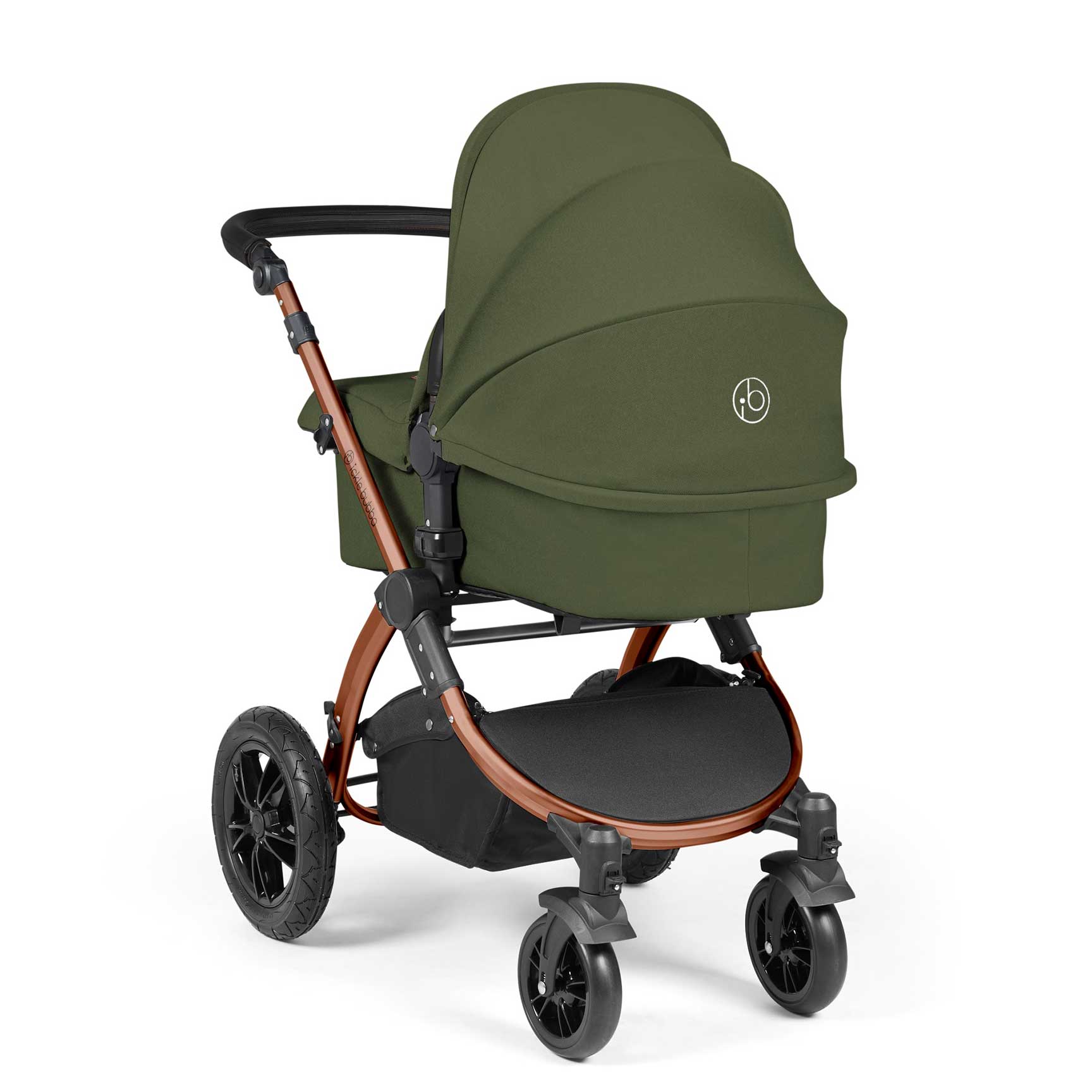 Ickle Bubba Stomp Luxe All-in-One Travel System with Isofix Base in Bronze/Woodland/Black Travel Systems 10-011-300-140 5056515026634