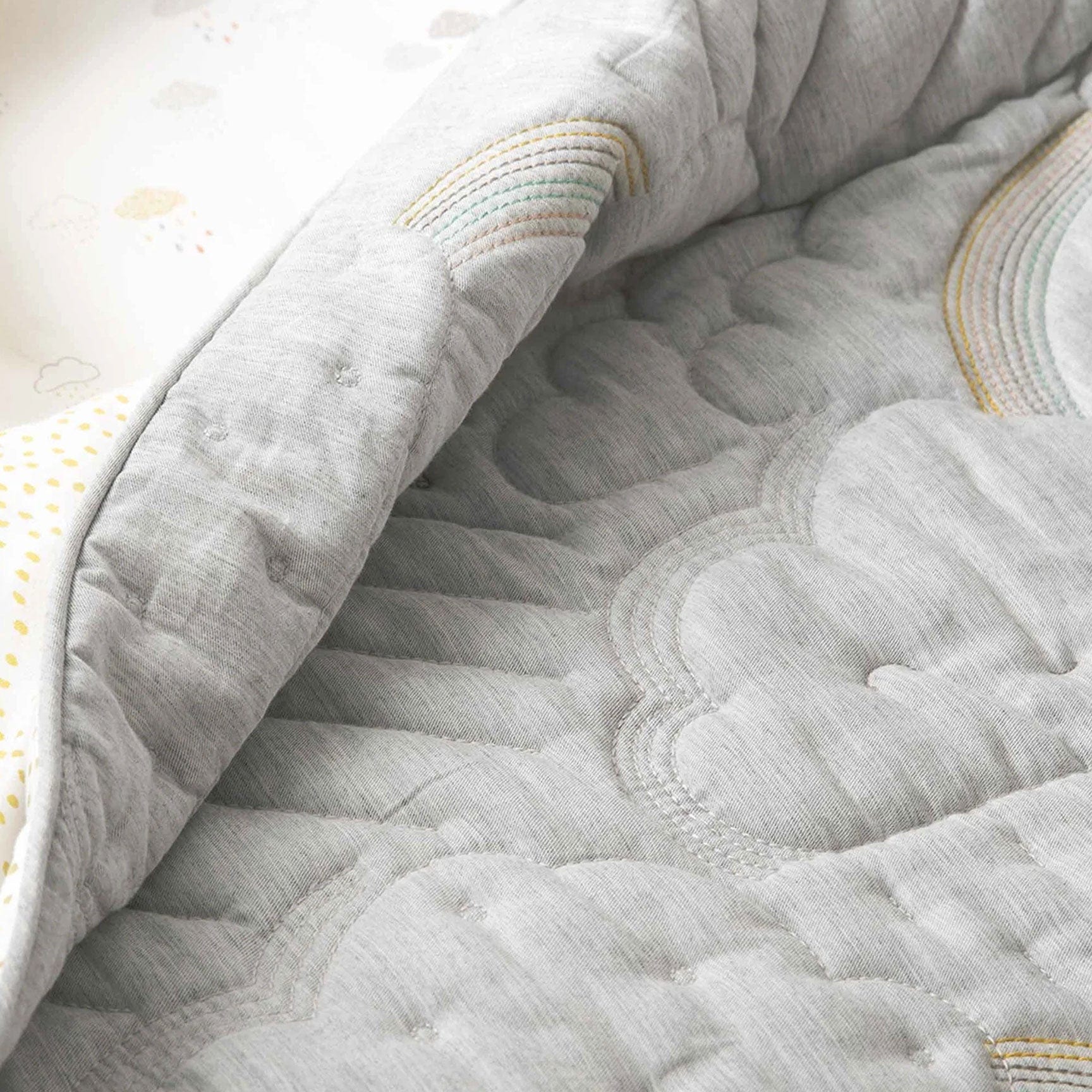 Grey cot quilt hotsell