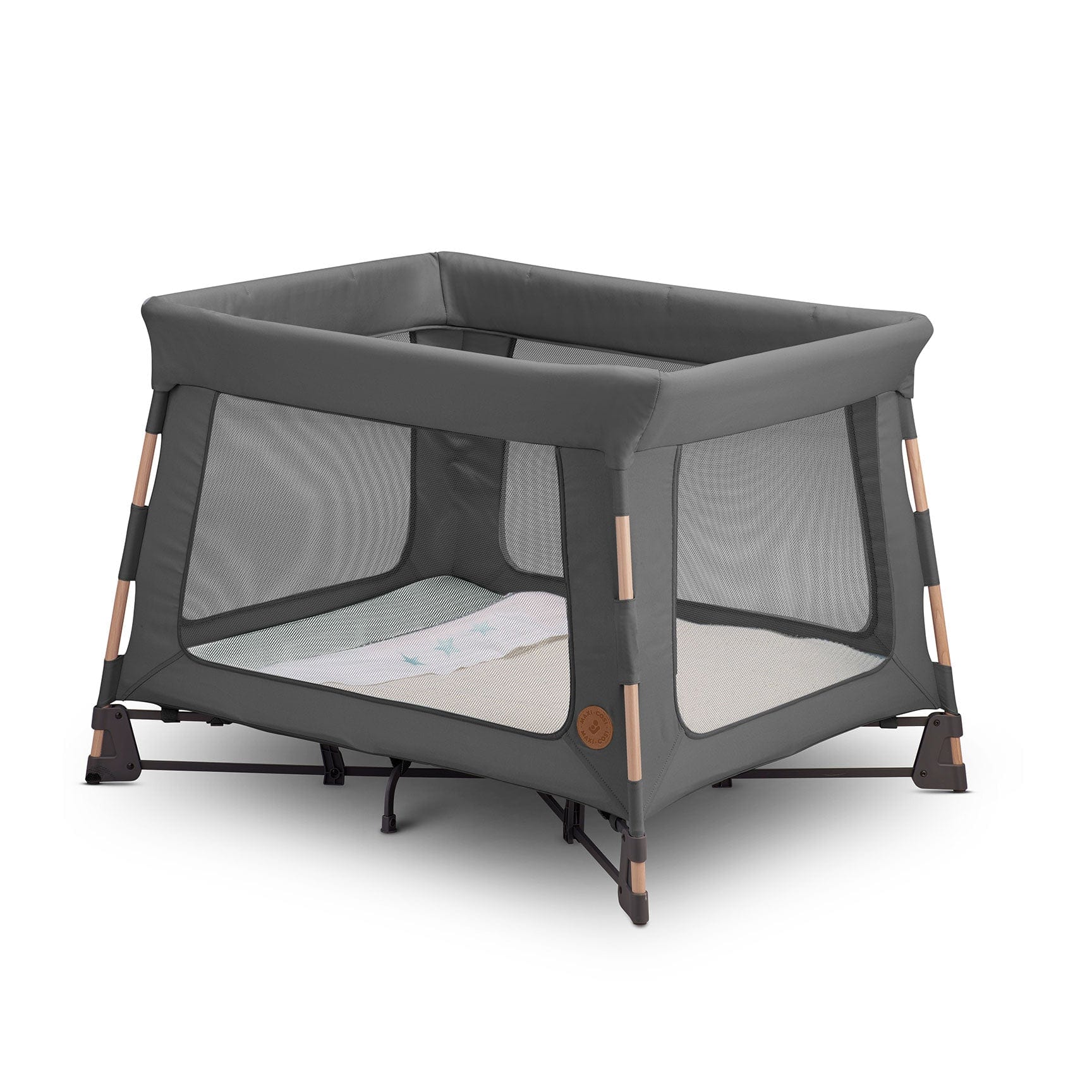 Inovi cocoon folding moses crib travel cot grey best sale