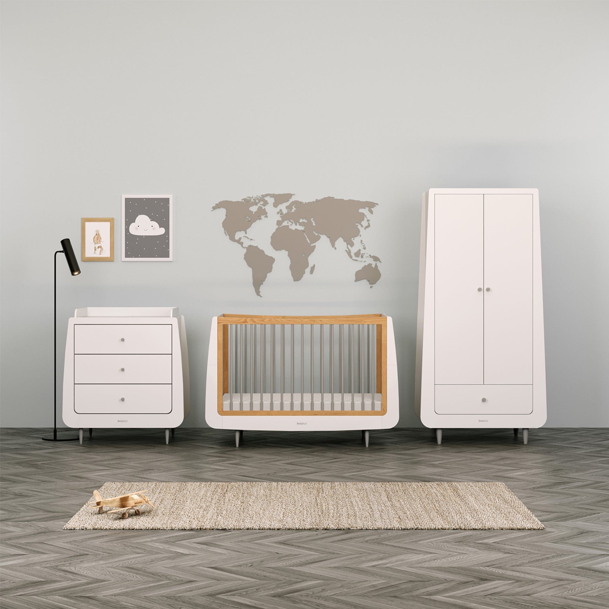 3 piece nursery furniture set gray best sale